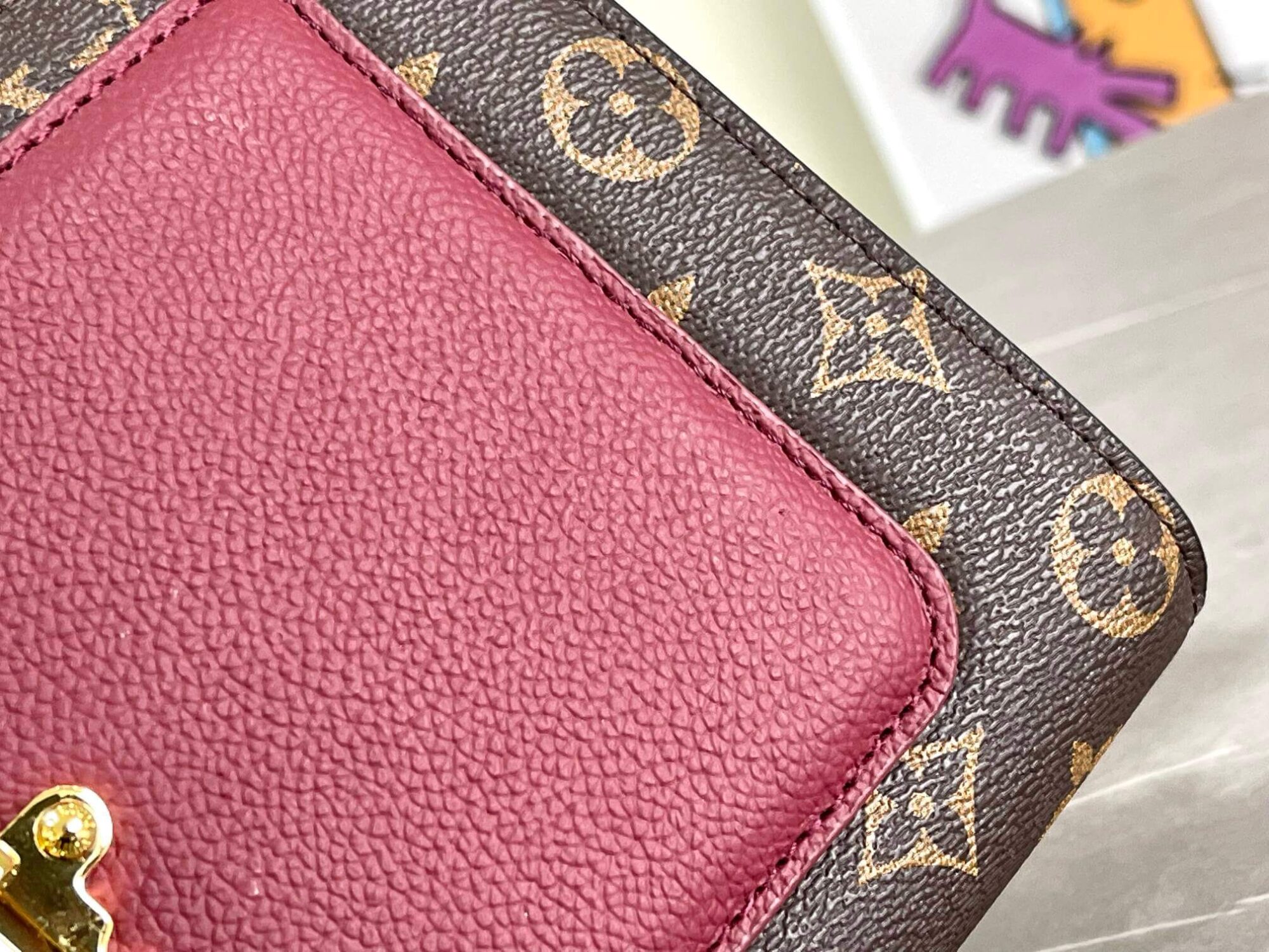 Louis Vuitton LV Monogram Canvas Victoire Chain Shoulder HandBag M41730 Black M41731 Red M41730 Fuchsia M44038 Navy Blue - Image 27