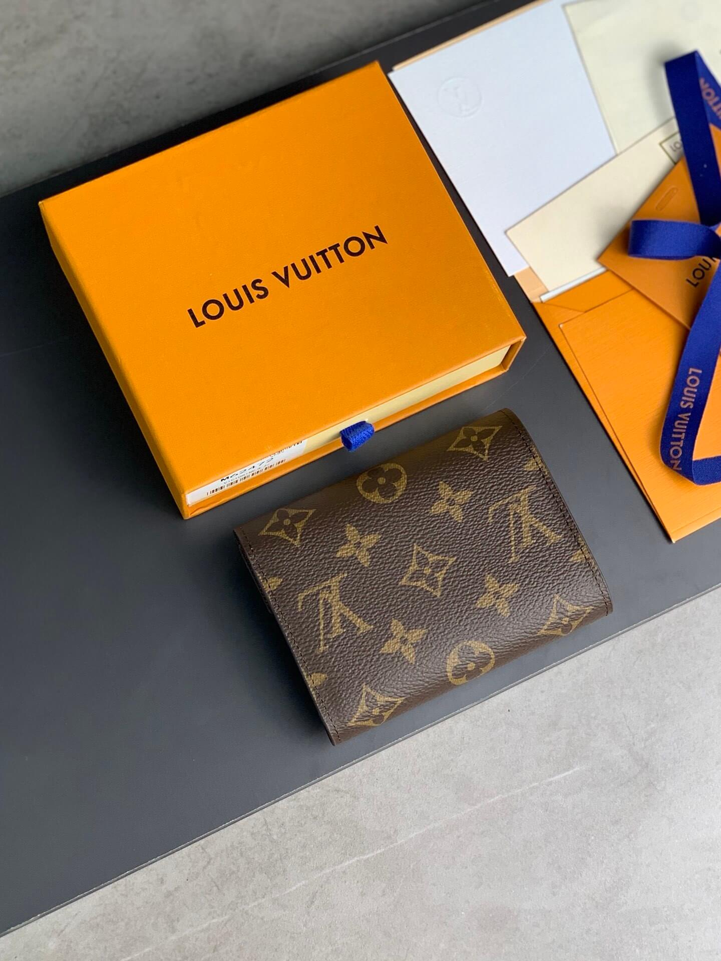 Louis Vuitton LV Monogram Canvas Victorine Wallet Mini Purse Brown - Fuchsia - Fuchsia Pink - Orange - Pink - Red - Yellow - Image 3