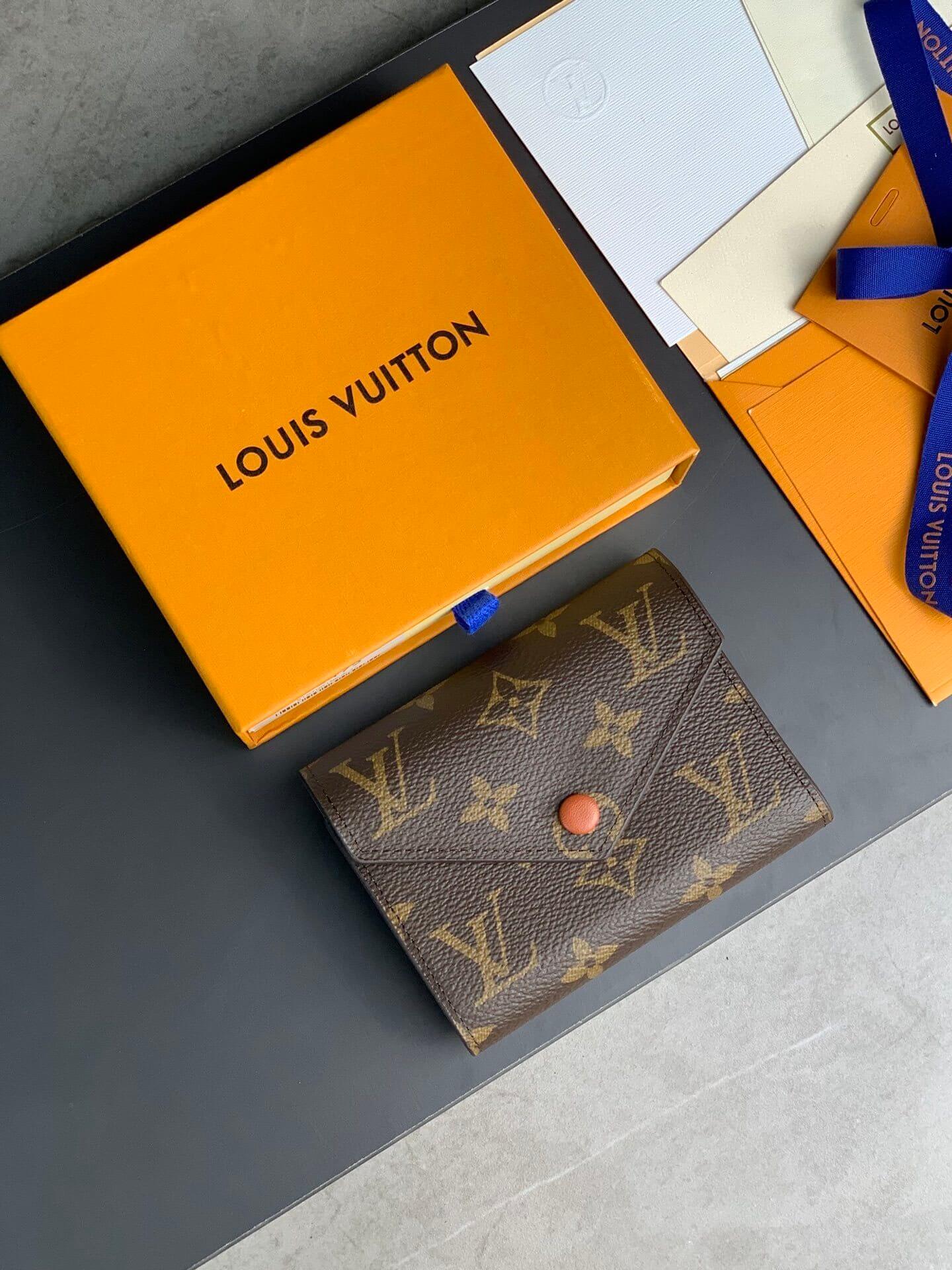 Louis Vuitton LV Monogram Canvas Victorine Wallet Mini Purse Brown - Fuchsia - Fuchsia Pink - Orange - Pink - Red - Yellow