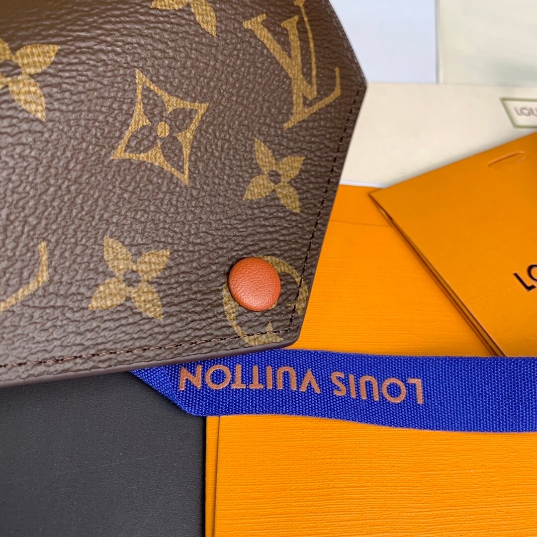 Louis Vuitton LV Monogram Canvas Victorine Wallet Mini Purse Brown - Fuchsia - Fuchsia Pink - Orange - Pink - Red - Yellow - Image 8