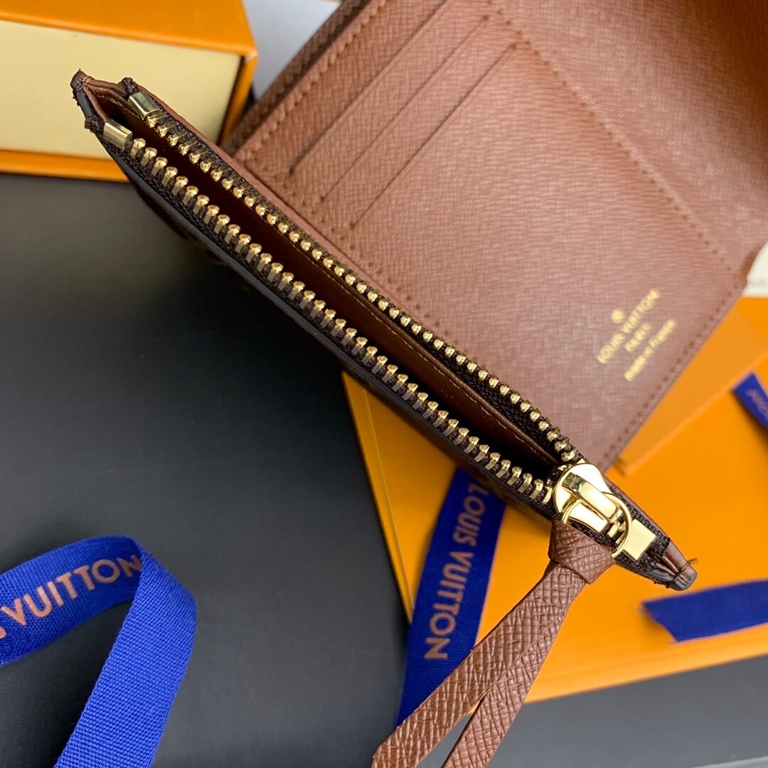 Louis Vuitton LV Monogram Canvas Victorine Wallet Mini Purse Brown - Fuchsia - Fuchsia Pink - Orange - Pink - Red - Yellow - Image 4