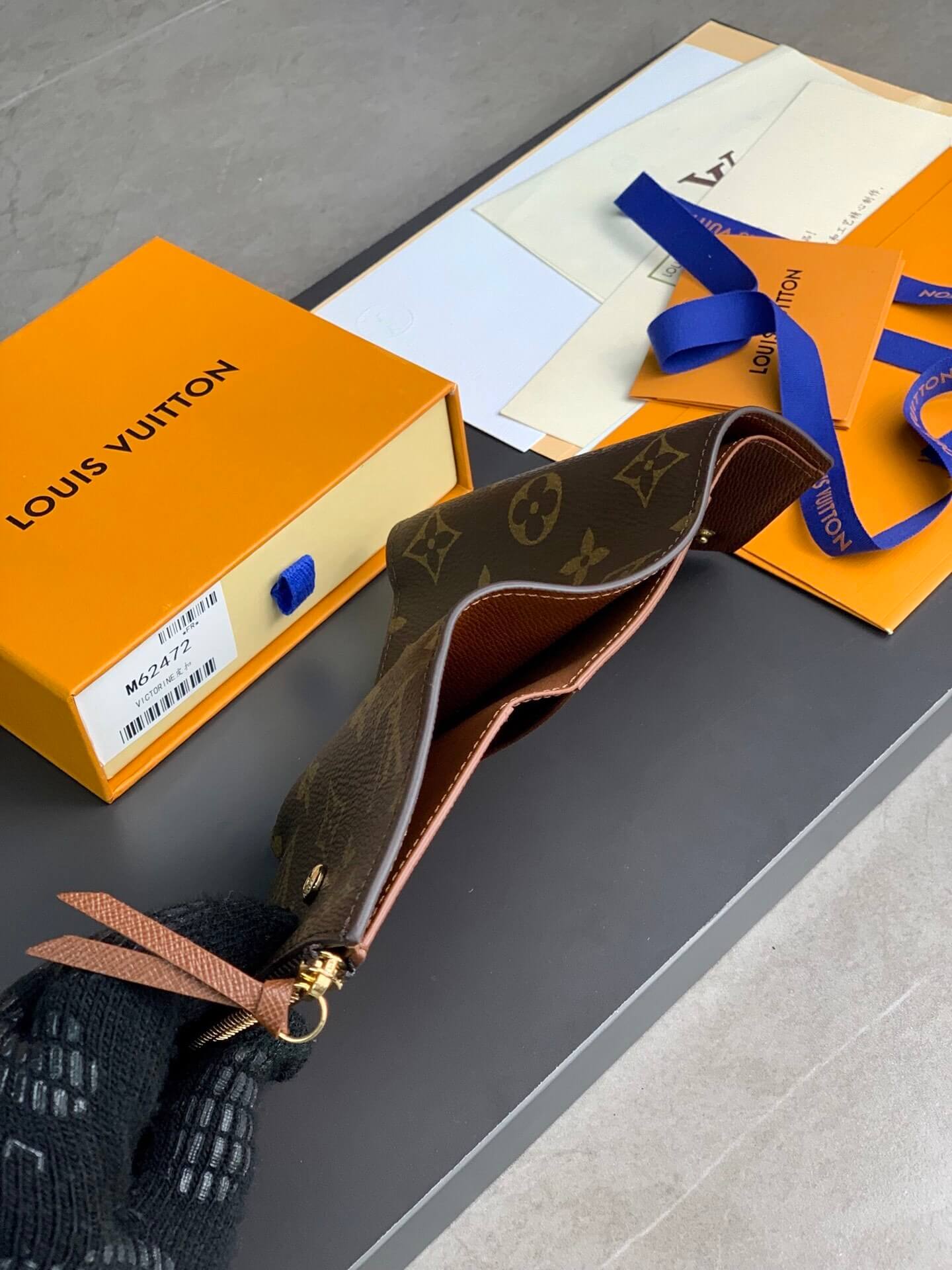 Louis Vuitton LV Monogram Canvas Victorine Wallet Mini Purse Brown - Fuchsia - Fuchsia Pink - Orange - Pink - Red - Yellow - Image 7