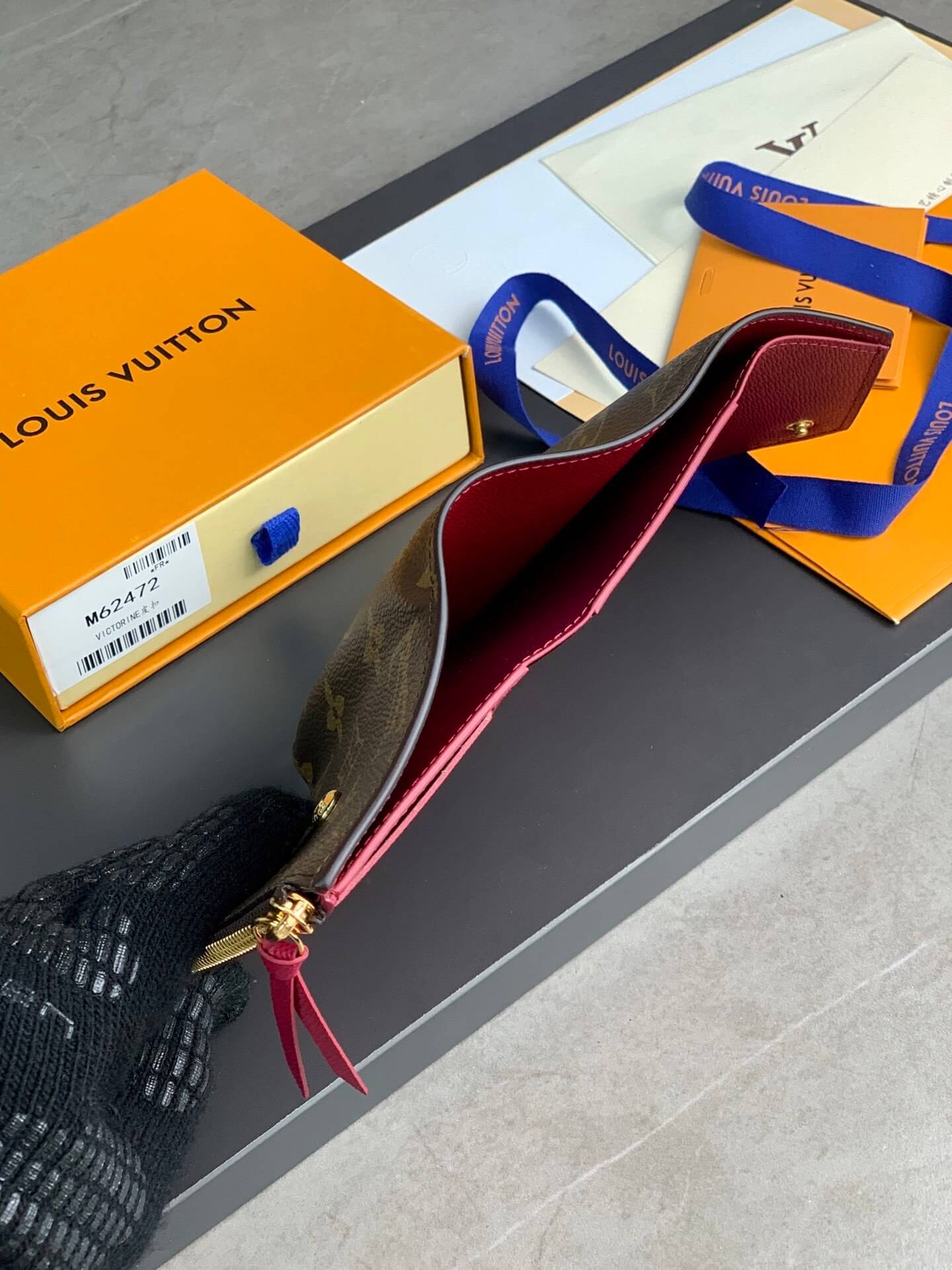 Louis Vuitton LV Monogram Canvas Victorine Wallet Mini Purse Brown - Fuchsia - Fuchsia Pink - Orange - Pink - Red - Yellow - Image 14