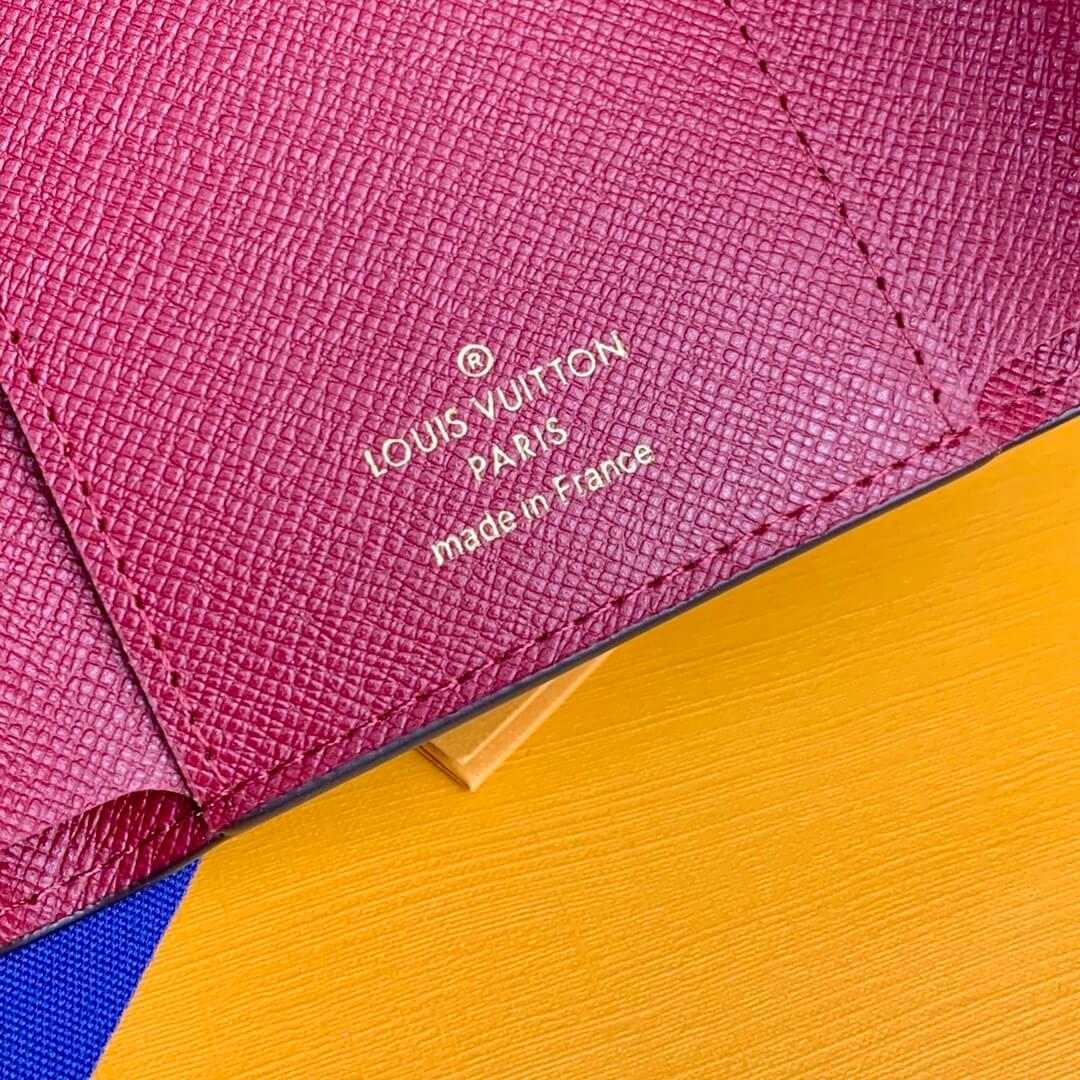 Louis Vuitton LV Monogram Canvas Victorine Wallet Mini Purse Brown - Fuchsia - Fuchsia Pink - Orange - Pink - Red - Yellow - Image 15