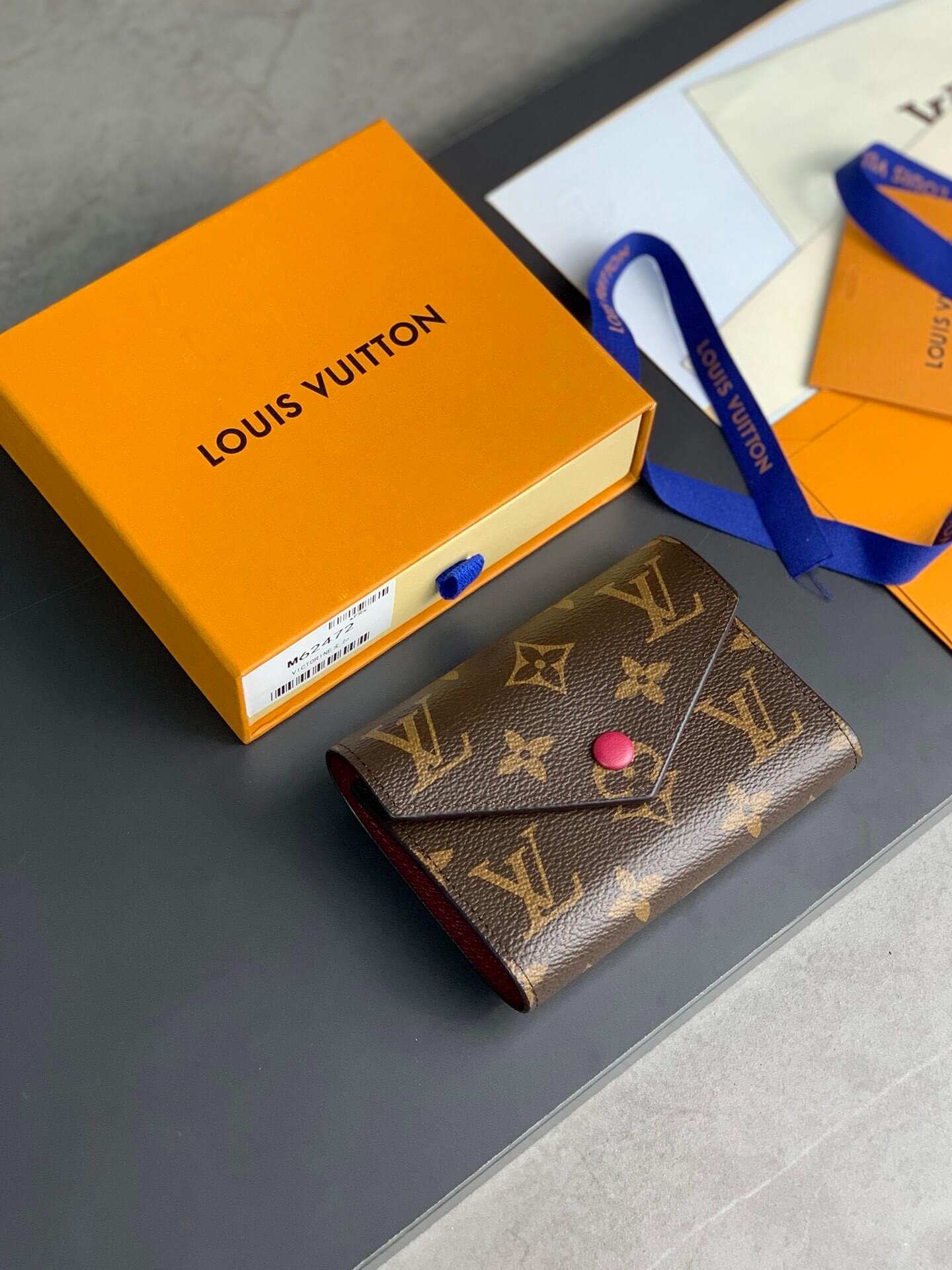 Louis Vuitton LV Monogram Canvas Victorine Wallet Mini Purse Brown - Fuchsia - Fuchsia Pink - Orange - Pink - Red - Yellow - Image 10