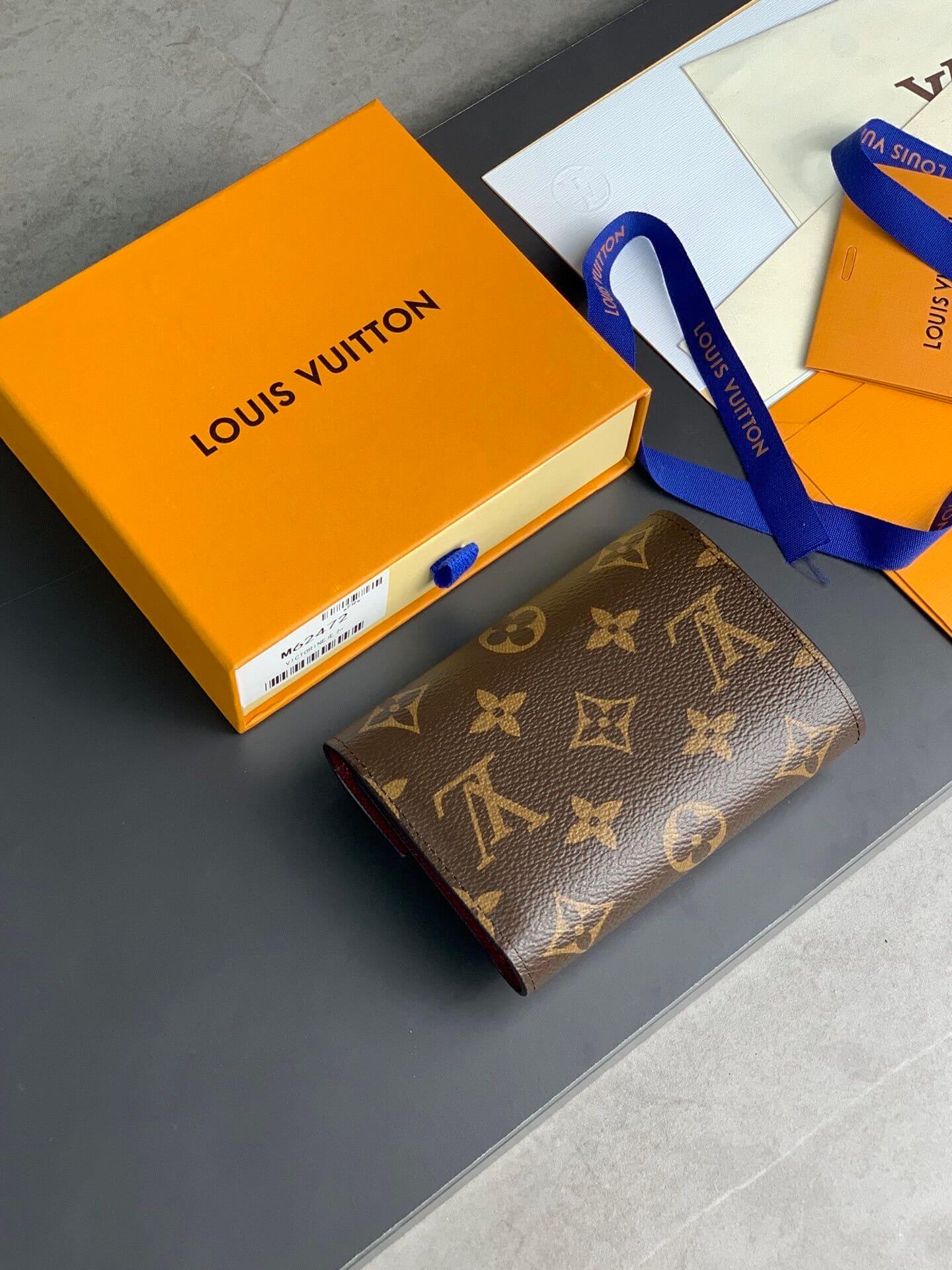 Louis Vuitton LV Monogram Canvas Victorine Wallet Mini Purse Brown - Fuchsia - Fuchsia Pink - Orange - Pink - Red - Yellow - Image 12