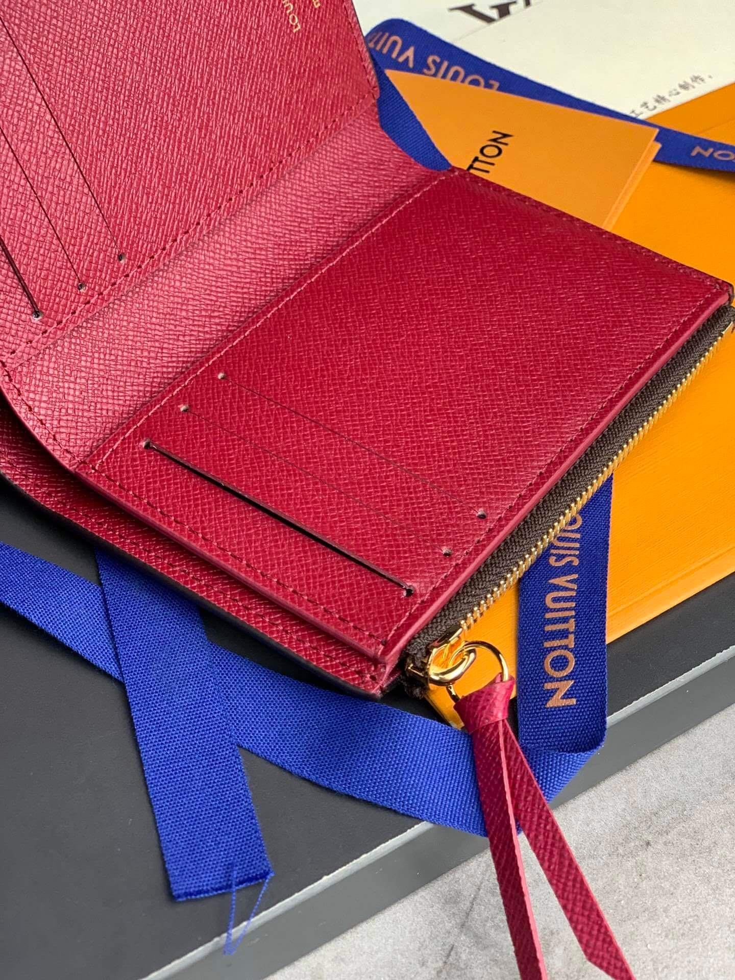 Louis Vuitton LV Monogram Canvas Victorine Wallet Mini Purse Brown - Fuchsia - Fuchsia Pink - Orange - Pink - Red - Yellow - Image 13