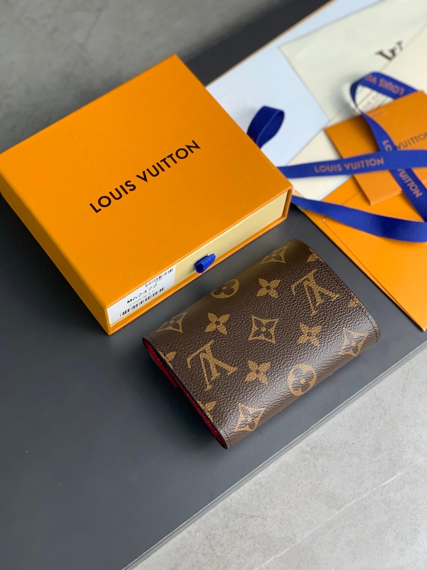 Louis Vuitton LV Monogram Canvas Victorine Wallet Mini Purse Brown - Fuchsia - Fuchsia Pink - Orange - Pink - Red - Yellow - Image 21