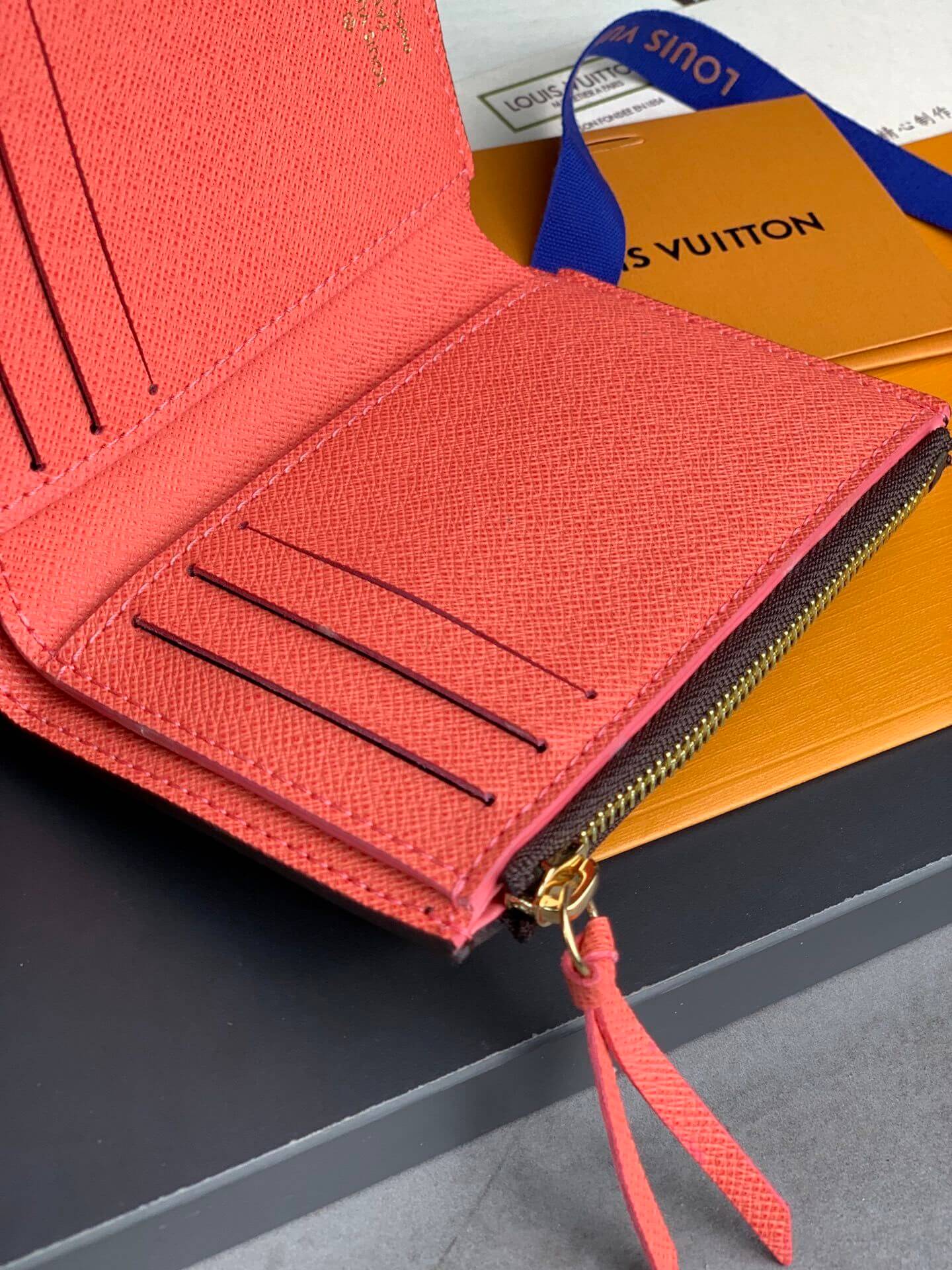 Louis Vuitton LV Monogram Canvas Victorine Wallet Mini Purse Brown - Fuchsia - Fuchsia Pink - Orange - Pink - Red - Yellow - Image 31