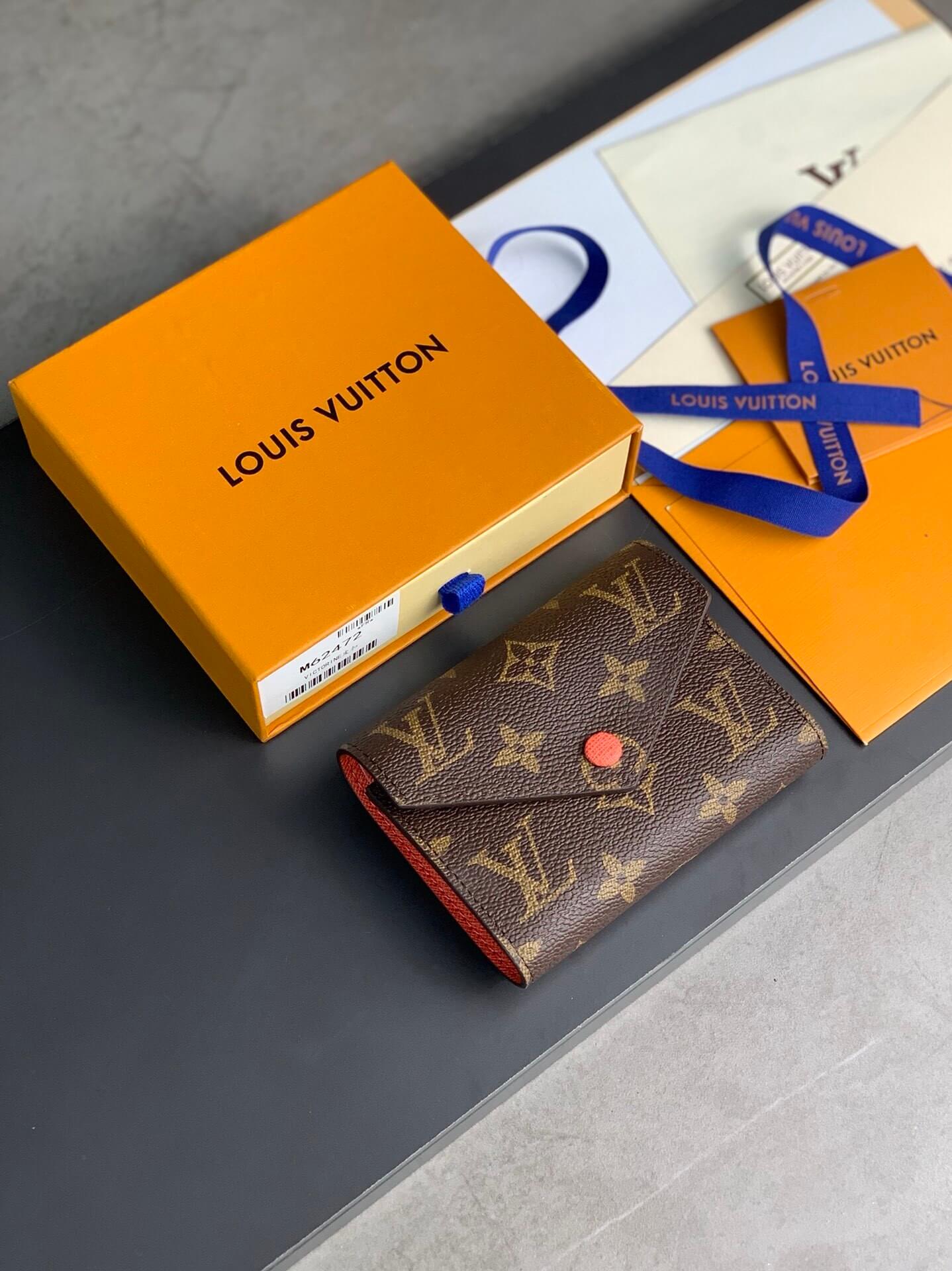 Louis Vuitton LV Monogram Canvas Victorine Wallet Mini Purse Brown - Fuchsia - Fuchsia Pink - Orange - Pink - Red - Yellow - Image 28