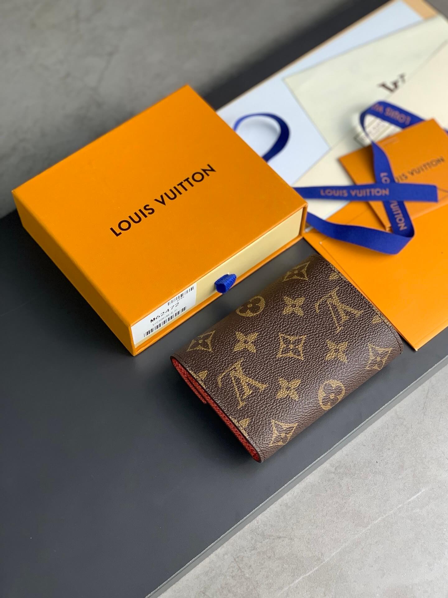 Louis Vuitton LV Monogram Canvas Victorine Wallet Mini Purse Brown - Fuchsia - Fuchsia Pink - Orange - Pink - Red - Yellow - Image 30