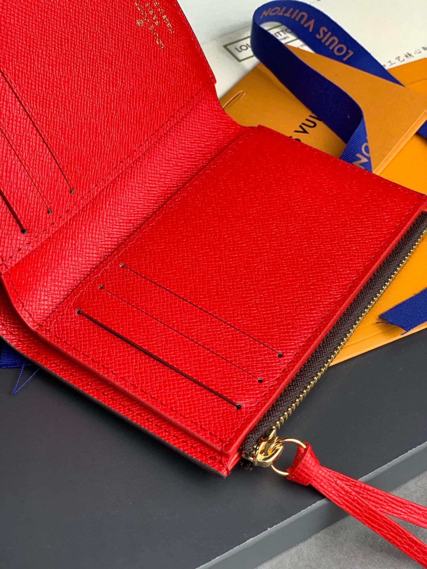 Louis Vuitton LV Monogram Canvas Victorine Wallet Mini Purse Brown - Fuchsia - Fuchsia Pink - Orange - Pink - Red - Yellow - Image 40