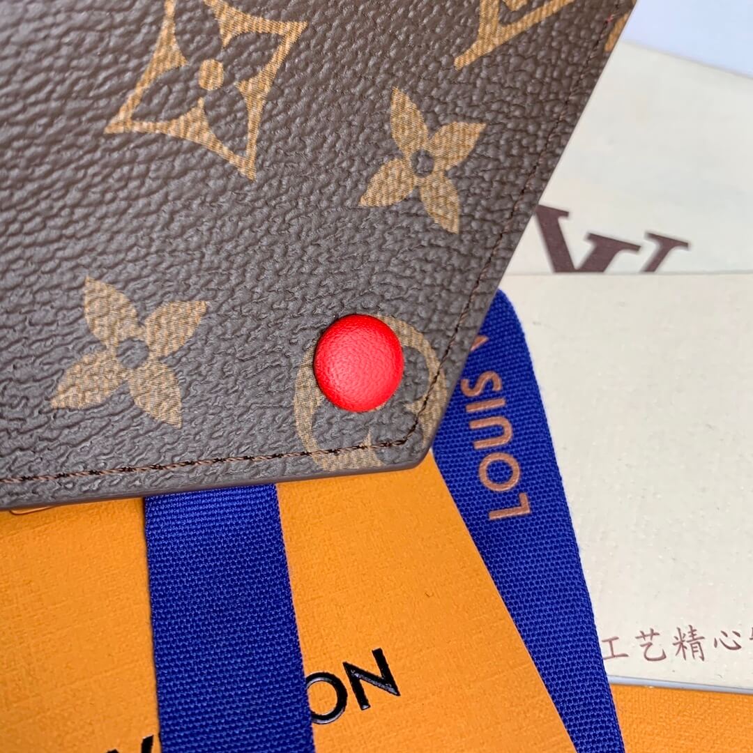 Louis Vuitton LV Monogram Canvas Victorine Wallet Mini Purse Brown - Fuchsia - Fuchsia Pink - Orange - Pink - Red - Yellow - Image 44
