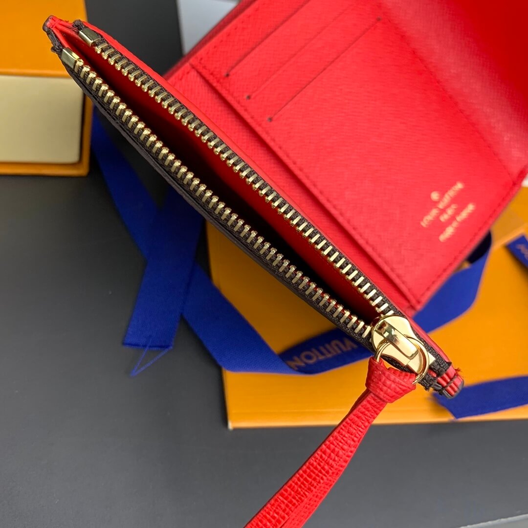 Louis Vuitton LV Monogram Canvas Victorine Wallet Mini Purse Brown - Fuchsia - Fuchsia Pink - Orange - Pink - Red - Yellow - Image 41