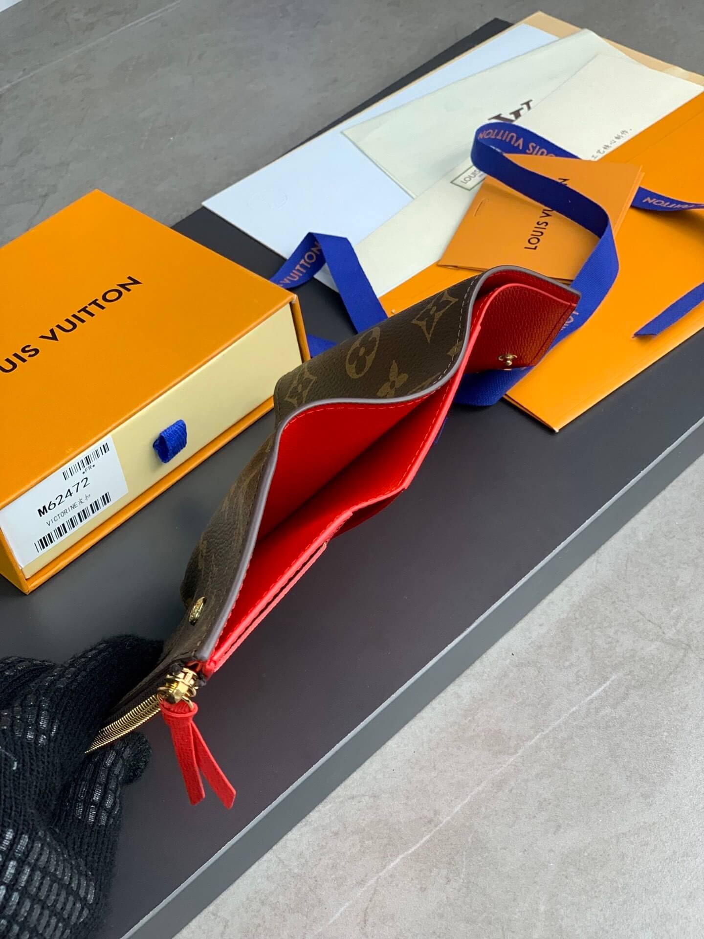 Louis Vuitton LV Monogram Canvas Victorine Wallet Mini Purse Brown - Fuchsia - Fuchsia Pink - Orange - Pink - Red - Yellow - Image 43