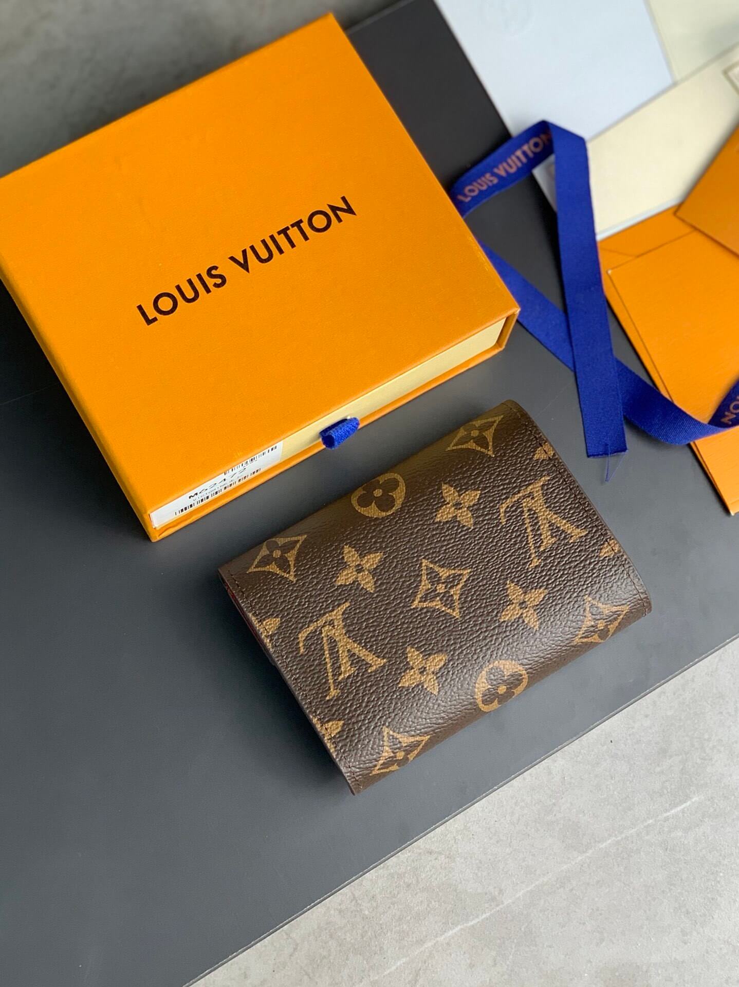 Louis Vuitton LV Monogram Canvas Victorine Wallet Mini Purse Brown - Fuchsia - Fuchsia Pink - Orange - Pink - Red - Yellow - Image 39