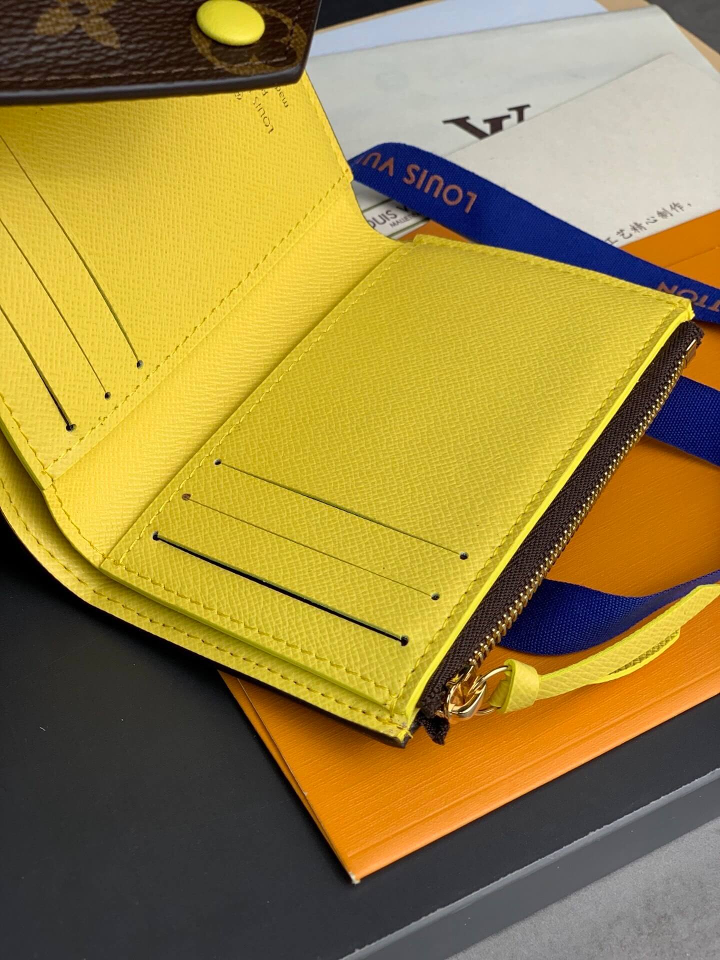 Louis Vuitton LV Monogram Canvas Victorine Wallet Mini Purse Brown - Fuchsia - Fuchsia Pink - Orange - Pink - Red - Yellow - Image 49