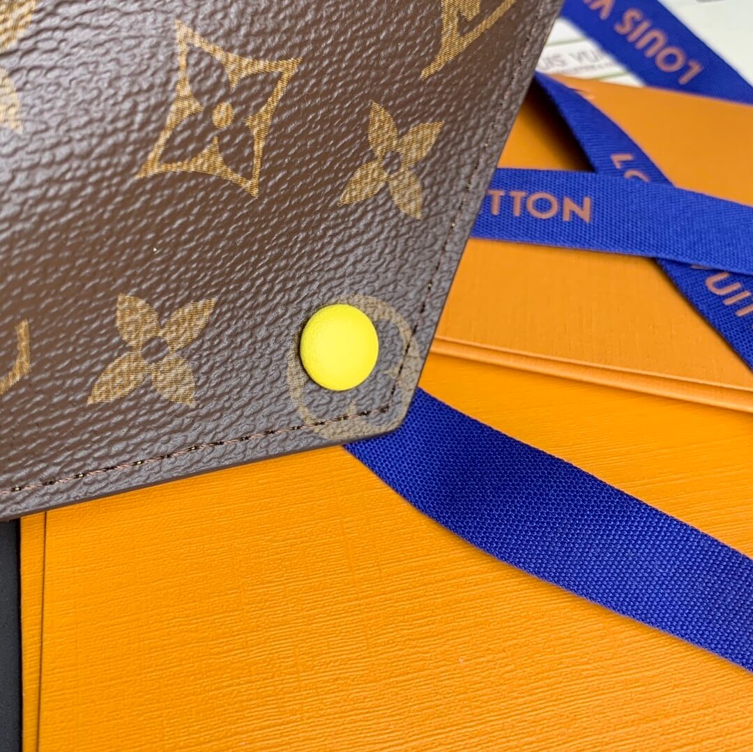 Louis Vuitton LV Monogram Canvas Victorine Wallet Mini Purse Brown - Fuchsia - Fuchsia Pink - Orange - Pink - Red - Yellow - Image 53