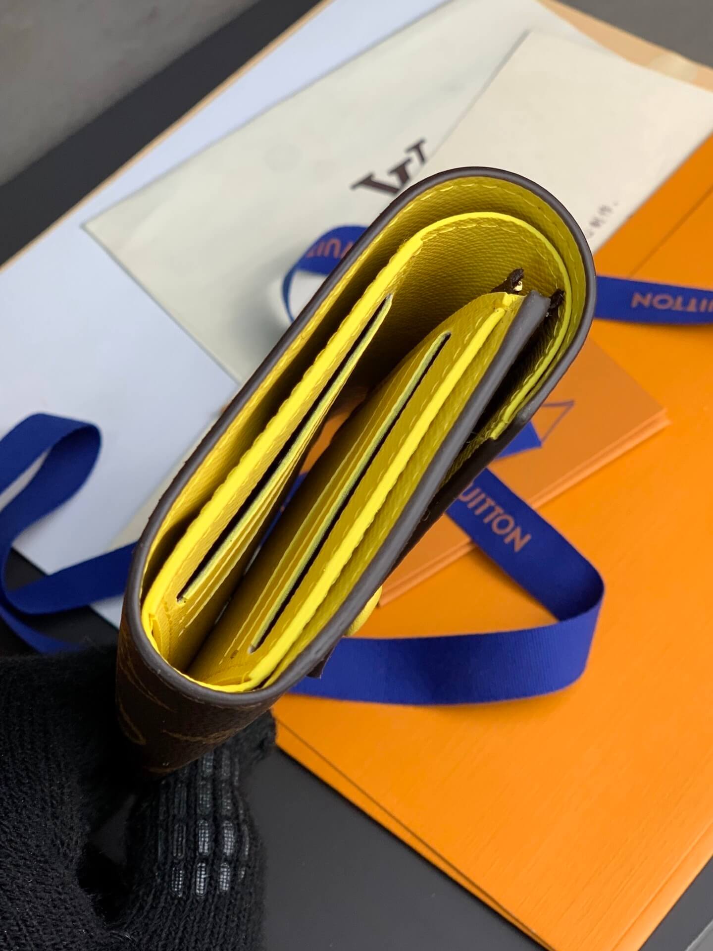 Louis Vuitton LV Monogram Canvas Victorine Wallet Mini Purse Brown - Fuchsia - Fuchsia Pink - Orange - Pink - Red - Yellow - Image 54