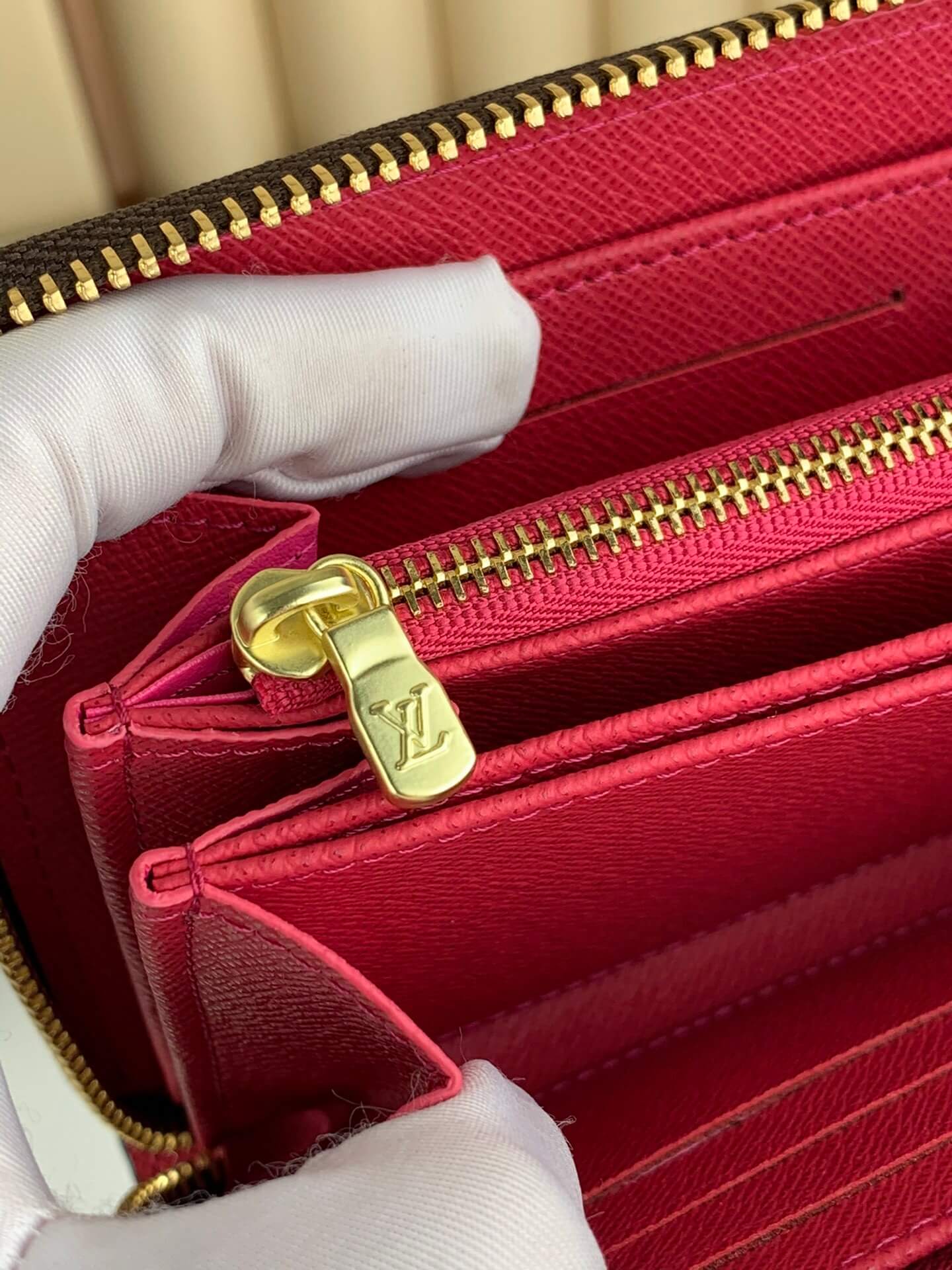 Louis Vuitton LV Monogram Canvas Vivienne Zippy Wallet M80857 Fuchsia Pink - Image 6