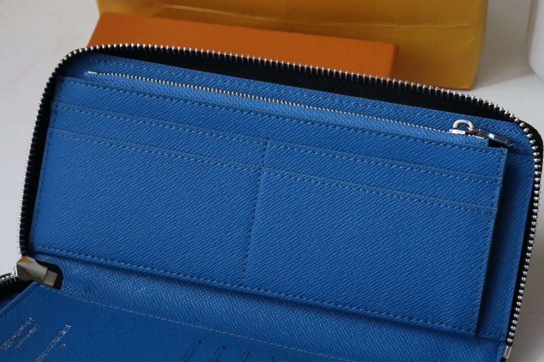 Louis Vuitton LV Monogram Canvas Vertical Zippy Wallet M80802 Blue - Green - Image 4