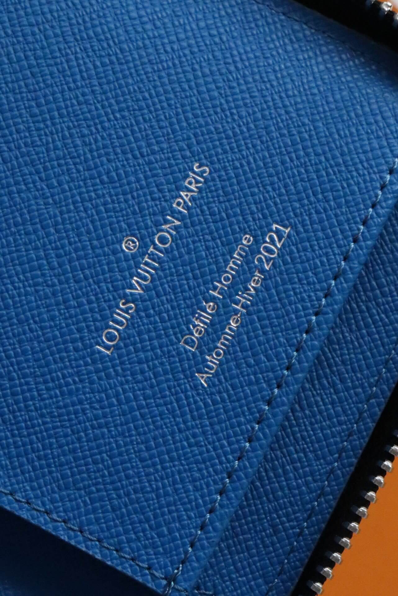 Louis Vuitton LV Monogram Canvas Vertical Zippy Wallet M80802 Blue - Green - Image 5