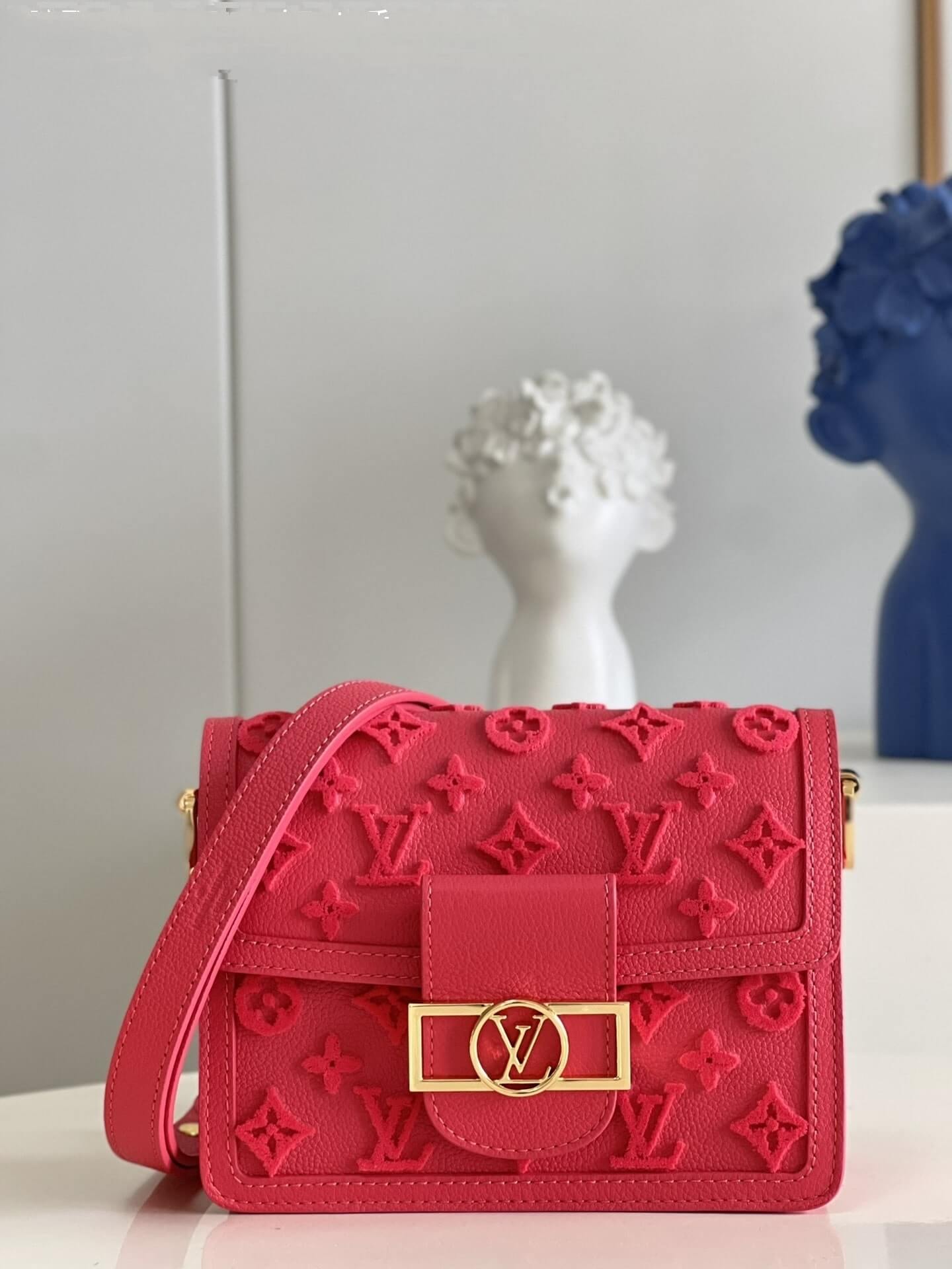 Louis Vuitton LV Monogram Dauphine Mini Shoulder Bag M20747 Fluo Pink