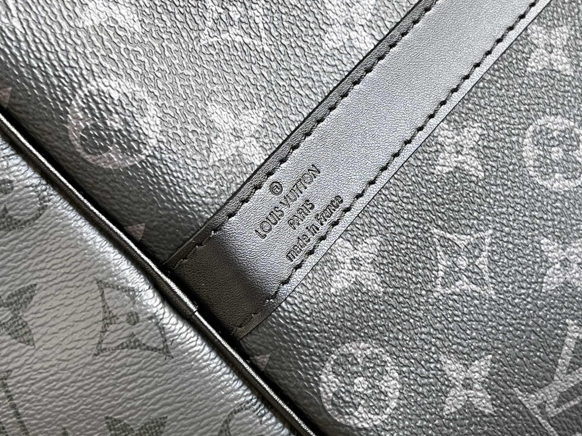 Louis Vuitton LV Monogram Eclipse Canvas Bandoulière 50 Travel Shoulder HandBag M45392 Black - Image 6