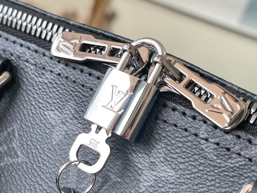 Louis Vuitton LV Monogram - Monogram Eclipse Canvas Keepall Bandouliere 45 M41418 M40569 - 50 M41416 M14202 - 55 M41414 M40605 Travel Bag Brown - Black - Image 51