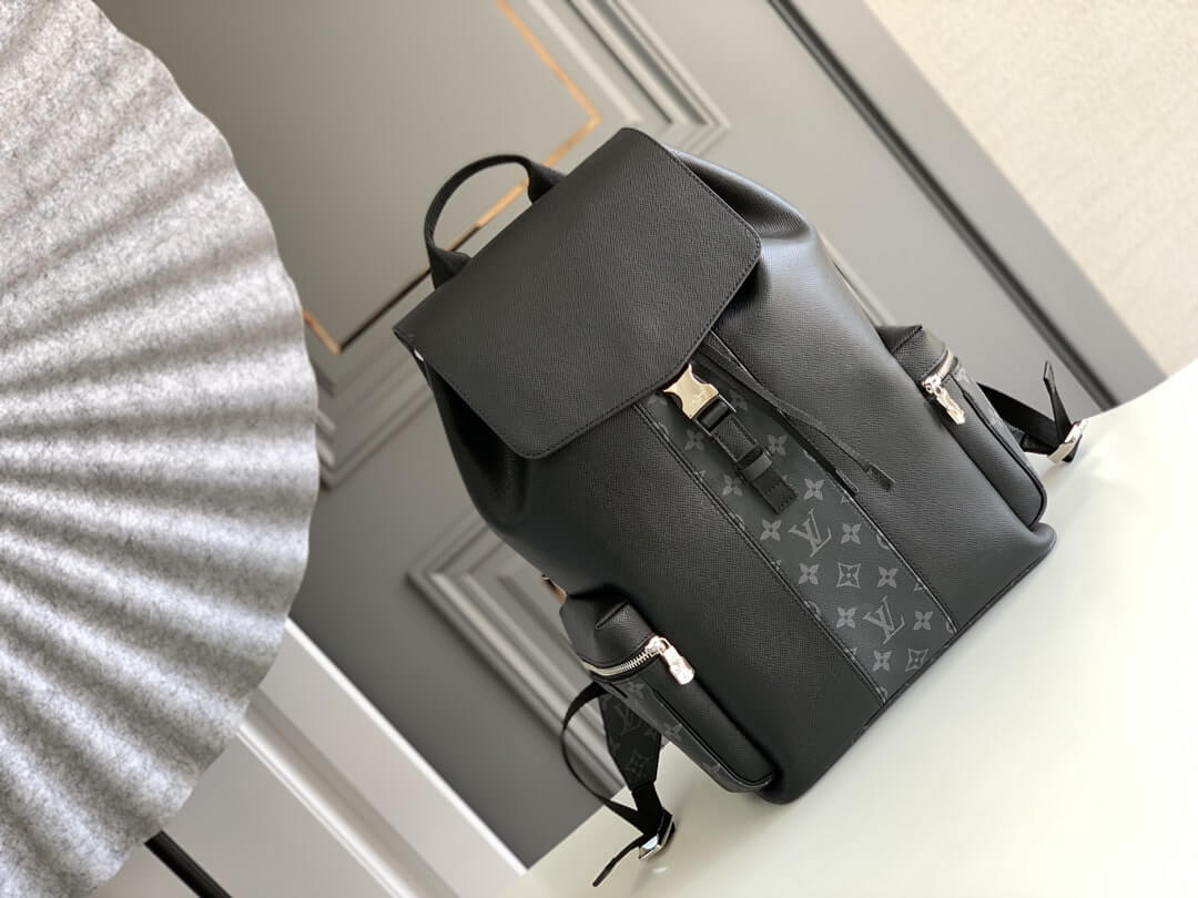 Louis Vuitton LV Monogram Eclipse canvas Taigama Outdoor Backpack M30417 Black M30419 Blue