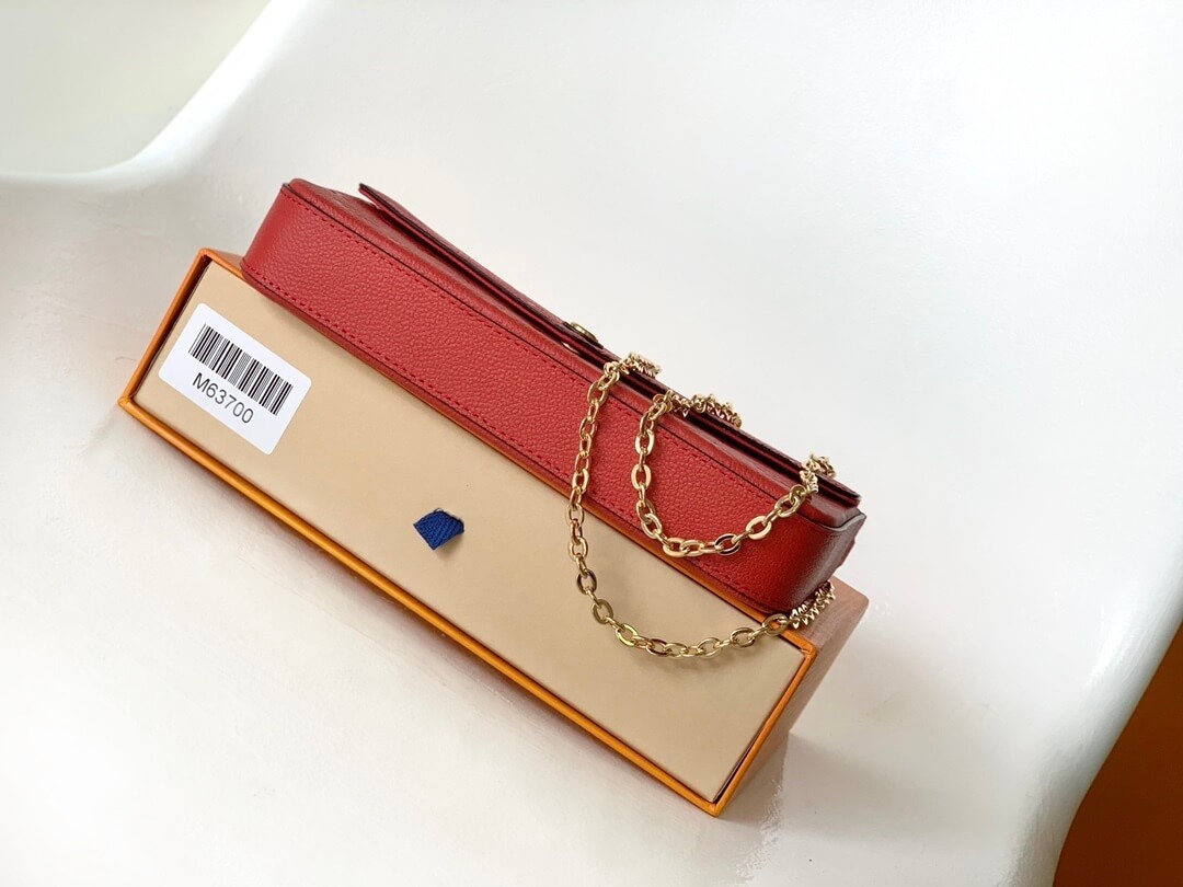 Louis Vuitton LV Monogram Empreinte Pochette Félicie Chain Wallet M82477 Black M63700 Red M82363 Cream M83589 Beige M82609 Navy Blue M64099 Marine Blue - Image 19