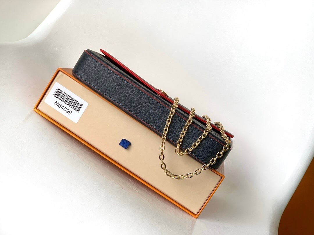 Louis Vuitton LV Monogram Empreinte Pochette Félicie Chain Wallet M82477 Black M63700 Red M82363 Cream M83589 Beige M82609 Navy Blue M64099 Marine Blue - Image 55