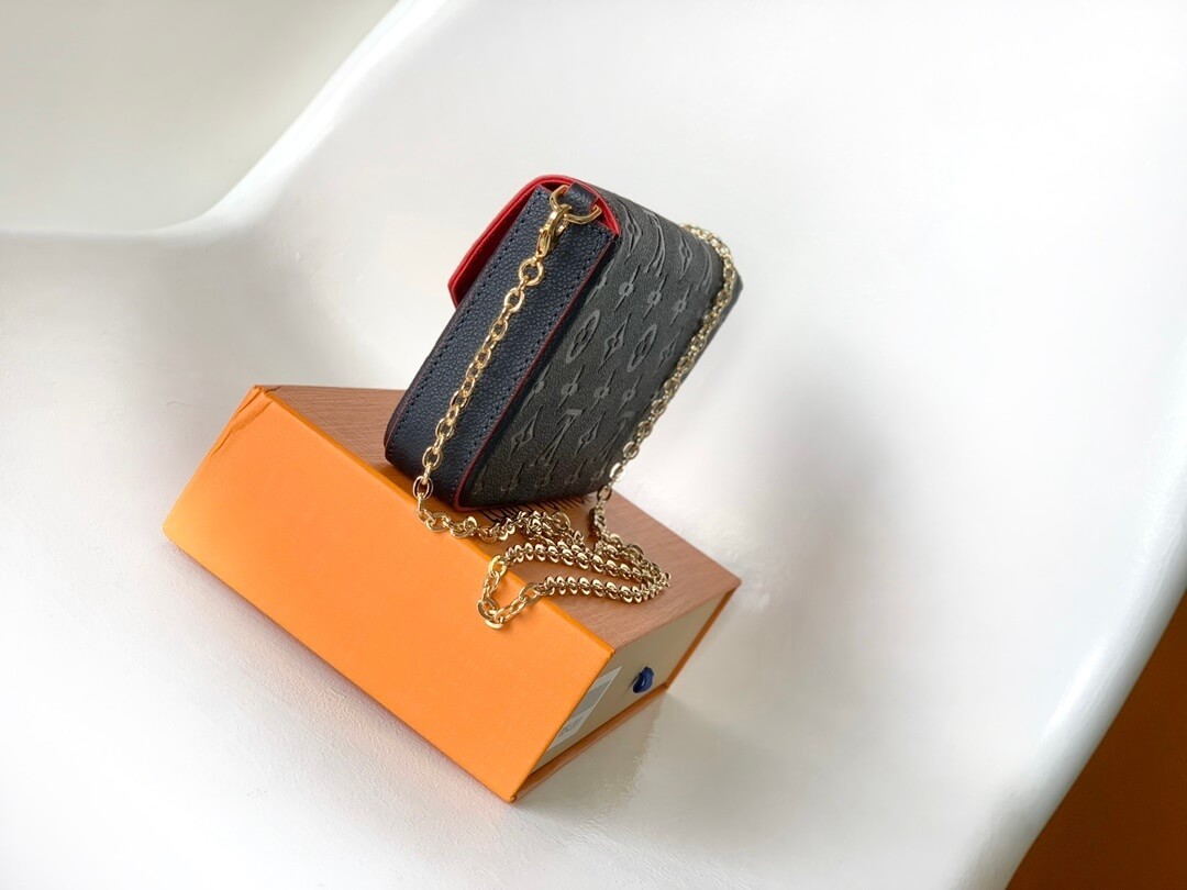 Louis Vuitton LV Monogram Empreinte Pochette Félicie Chain Wallet M82477 Black M63700 Red M82363 Cream M83589 Beige M82609 Navy Blue M64099 Marine Blue - Image 52