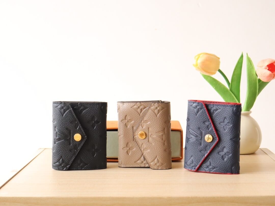 Louis Vuitton LV Monogram Empreinte Zoé Wallet Purse M62935 Black M69800 Gray Turtledove - Navy Blue