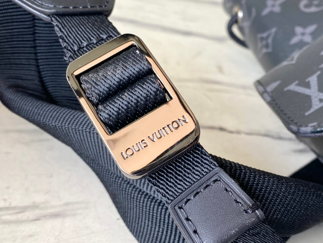 Louis Vuitton LV Monogram Macassar - Monogram Eclipse Canvas Christopher Backpack MM Bag M43735 Brown - Black - Image 18