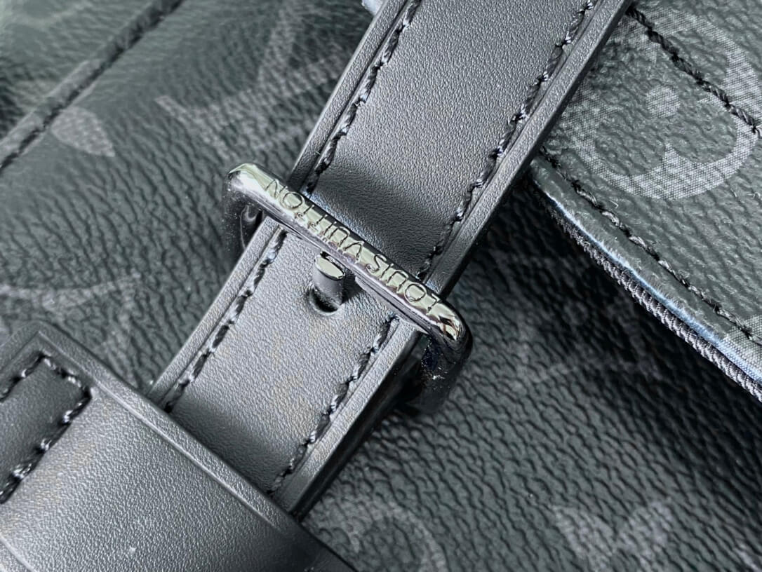 Louis Vuitton LV Monogram Macassar - Monogram Eclipse Canvas Christopher Backpack MM Bag M43735 Brown - Black - Image 16