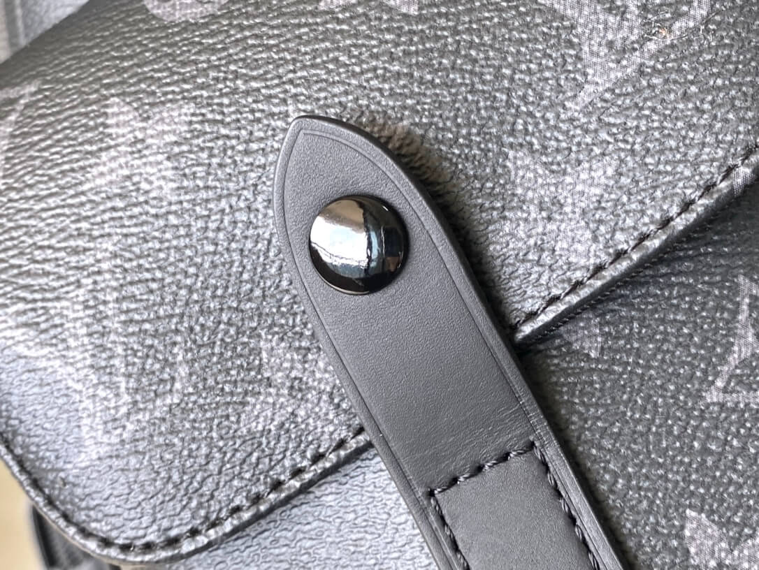 Louis Vuitton LV Monogram Macassar - Monogram Eclipse Canvas Christopher Backpack MM Bag M43735 Brown - Black - Image 17