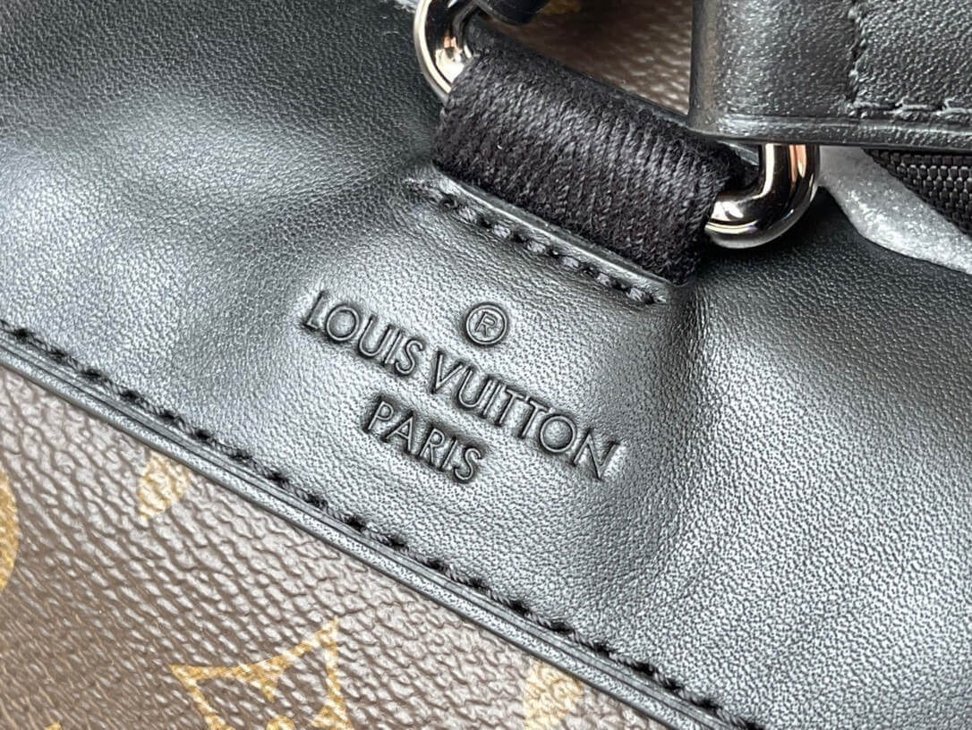 Louis Vuitton LV Monogram Macassar - Monogram Eclipse Canvas Christopher Backpack MM Bag M43735 Brown - Black - Image 8