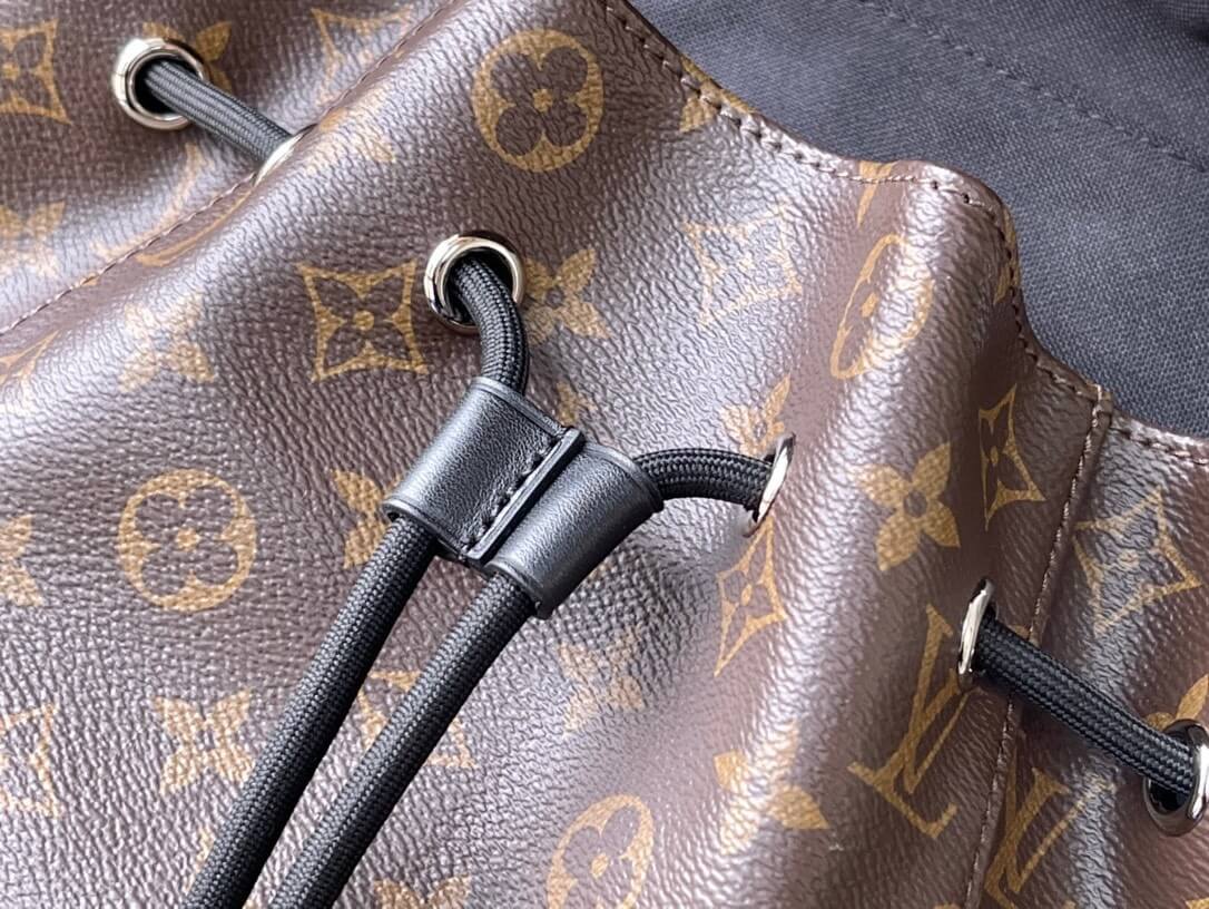 Louis Vuitton LV Monogram Macassar - Monogram Eclipse Canvas Christopher Backpack MM Bag M43735 Brown - Black - Image 7