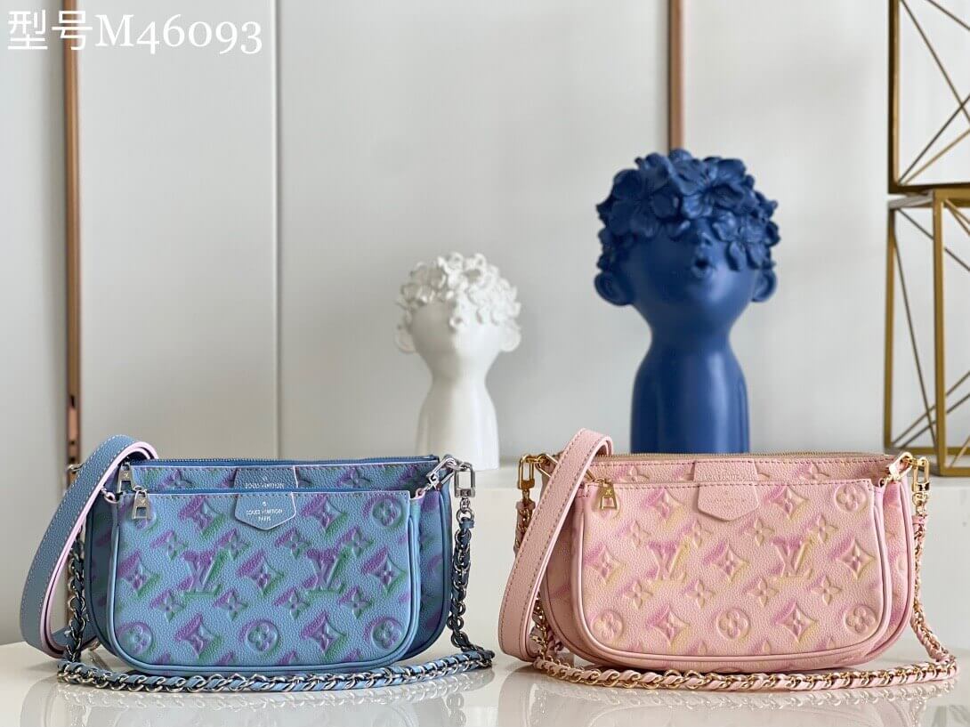 Louis Vuitton LV Monogram Multi Pochette Accessoires Cross-Body Bag M46180 Water Green M46093 Light Pink - Lilas Purple