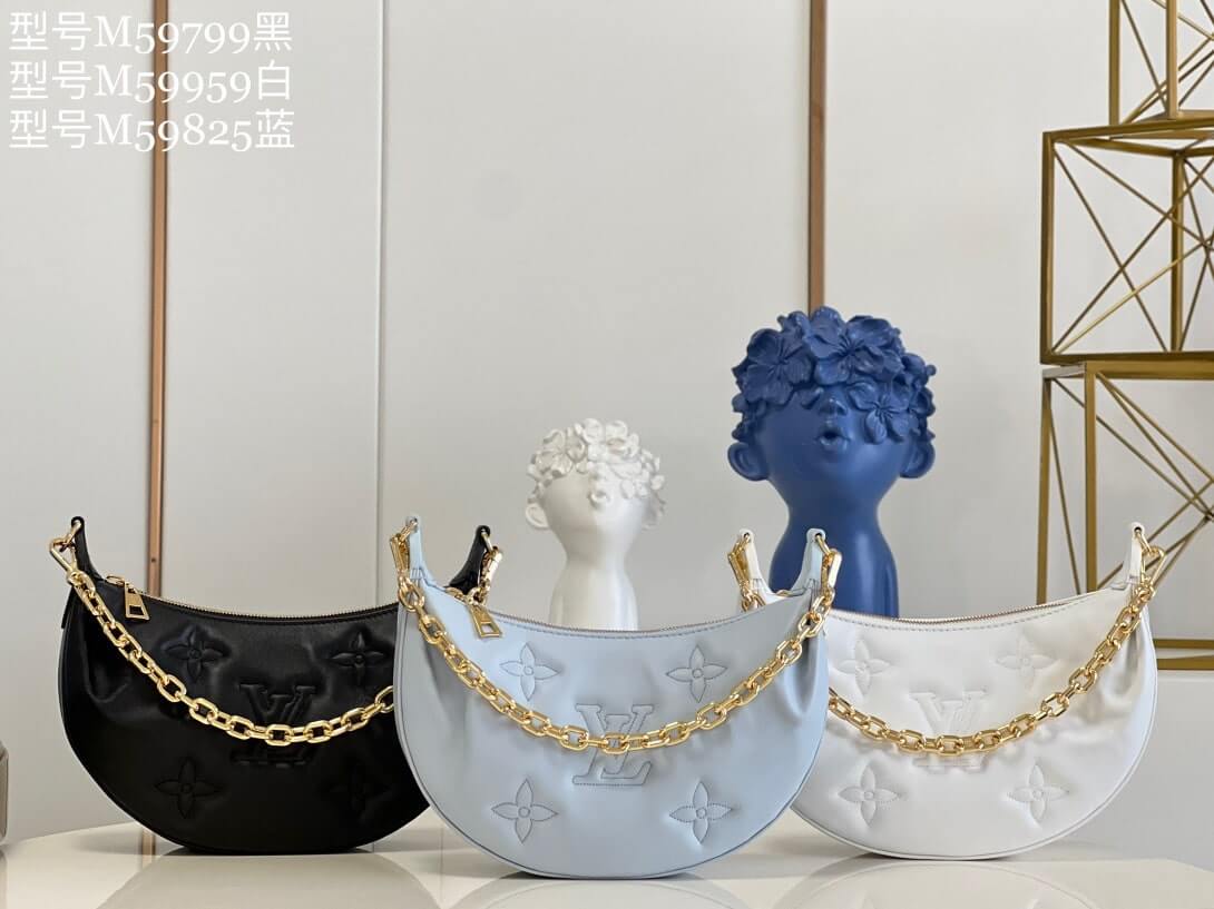 Louis Vuitton LV Monogram Over The Moon Handbag M59799 Black M59959 White M59915 Pink M59823 Yellow M59825 Blue M59799 Mint Green