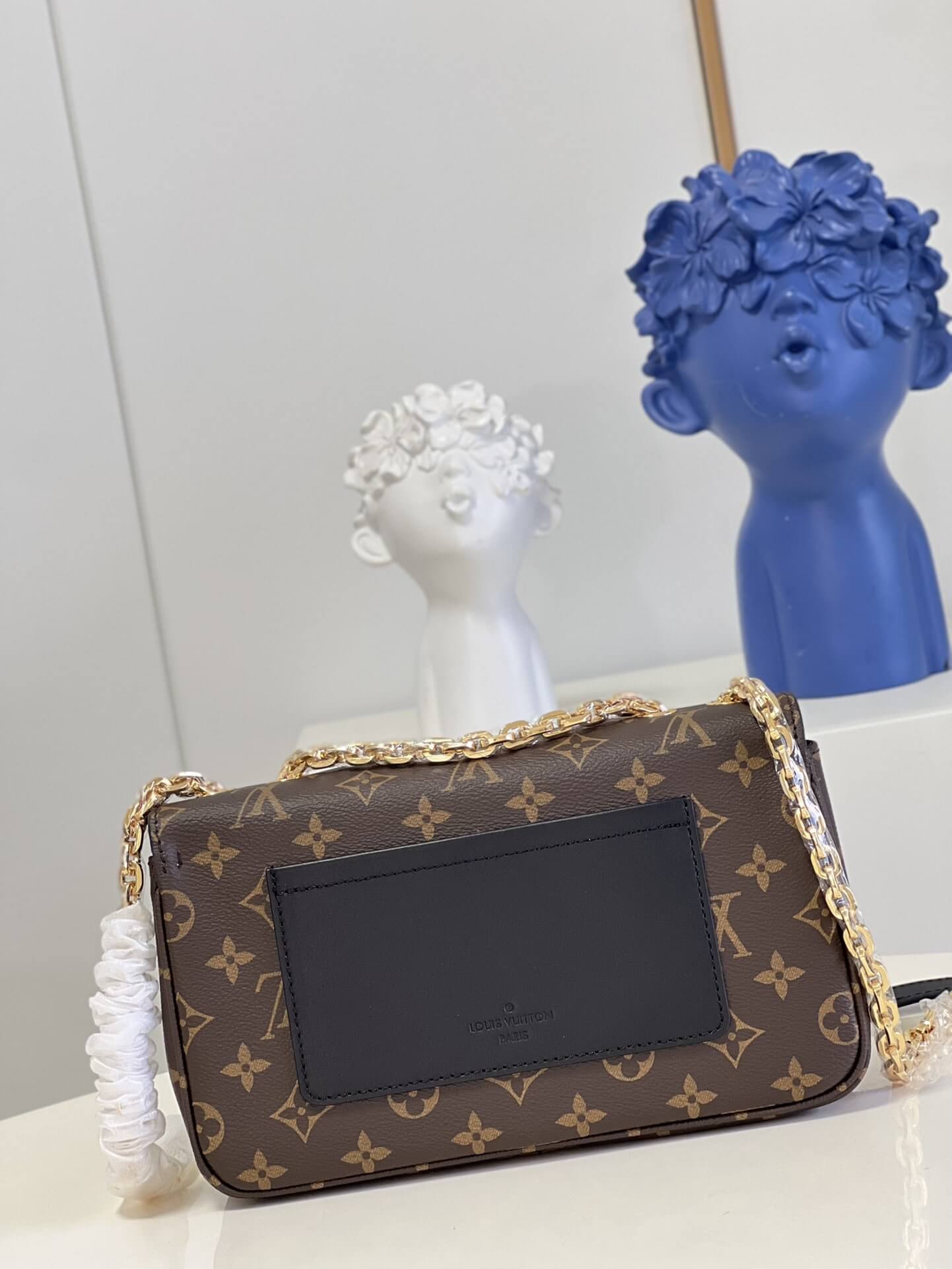 Louis Vuitton LV Monogram Pochette Métis Marceau chain Shoulder Handbag M46126 Black M46127 Caramel Brown - Image 3