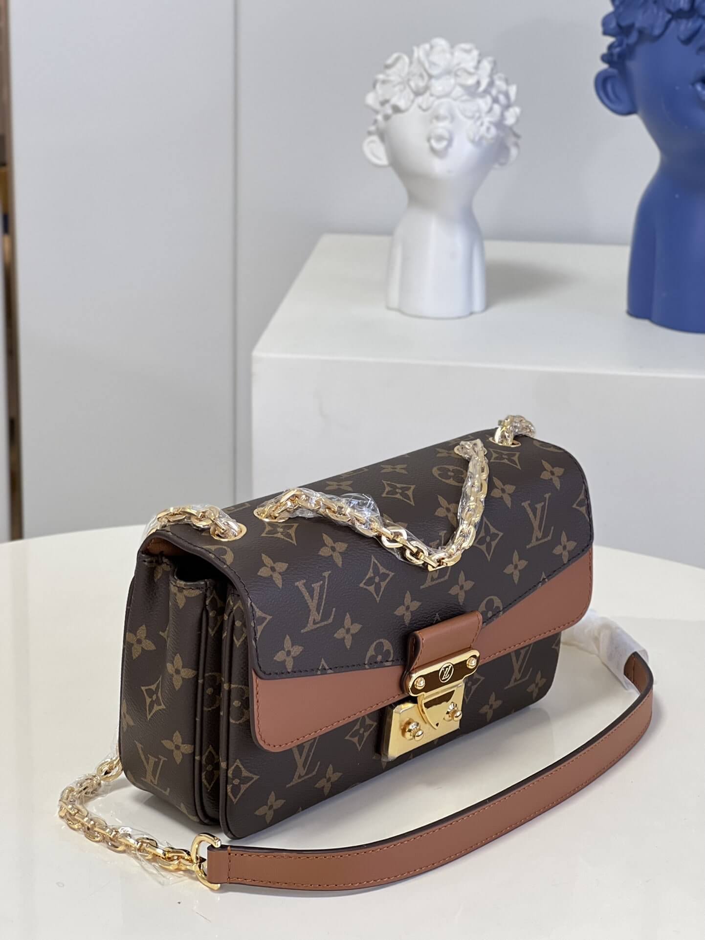 Louis Vuitton LV Monogram Pochette Métis Marceau chain Shoulder Handbag M46126 Black M46127 Caramel Brown - Image 19
