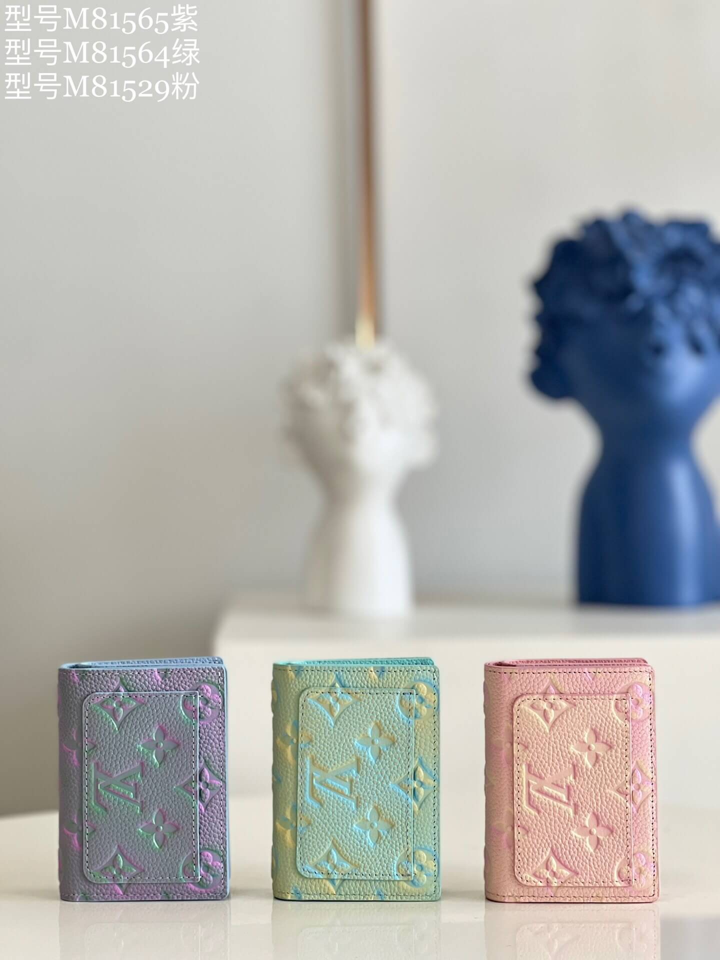 Louis Vuitton LV Monogram Portefeuille Clea walLet M81529 Pink M81564 Water Green M81565 Lilas Purple