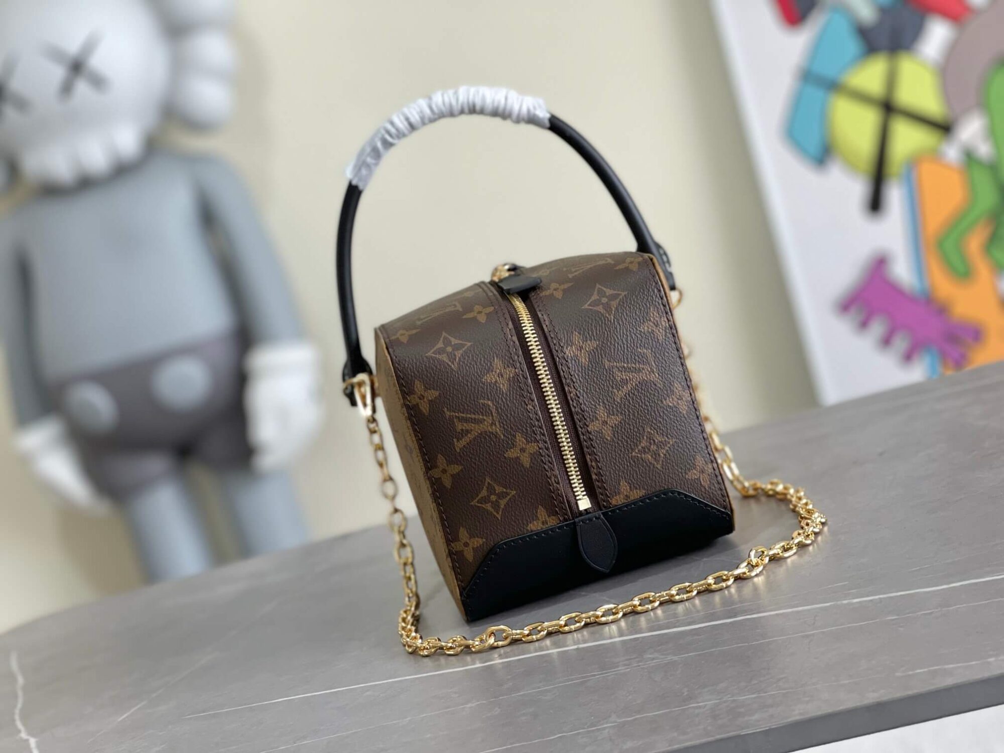 Louis Vuitton LV Monogram Reserve Vanity Square HandBag M43589 Brown