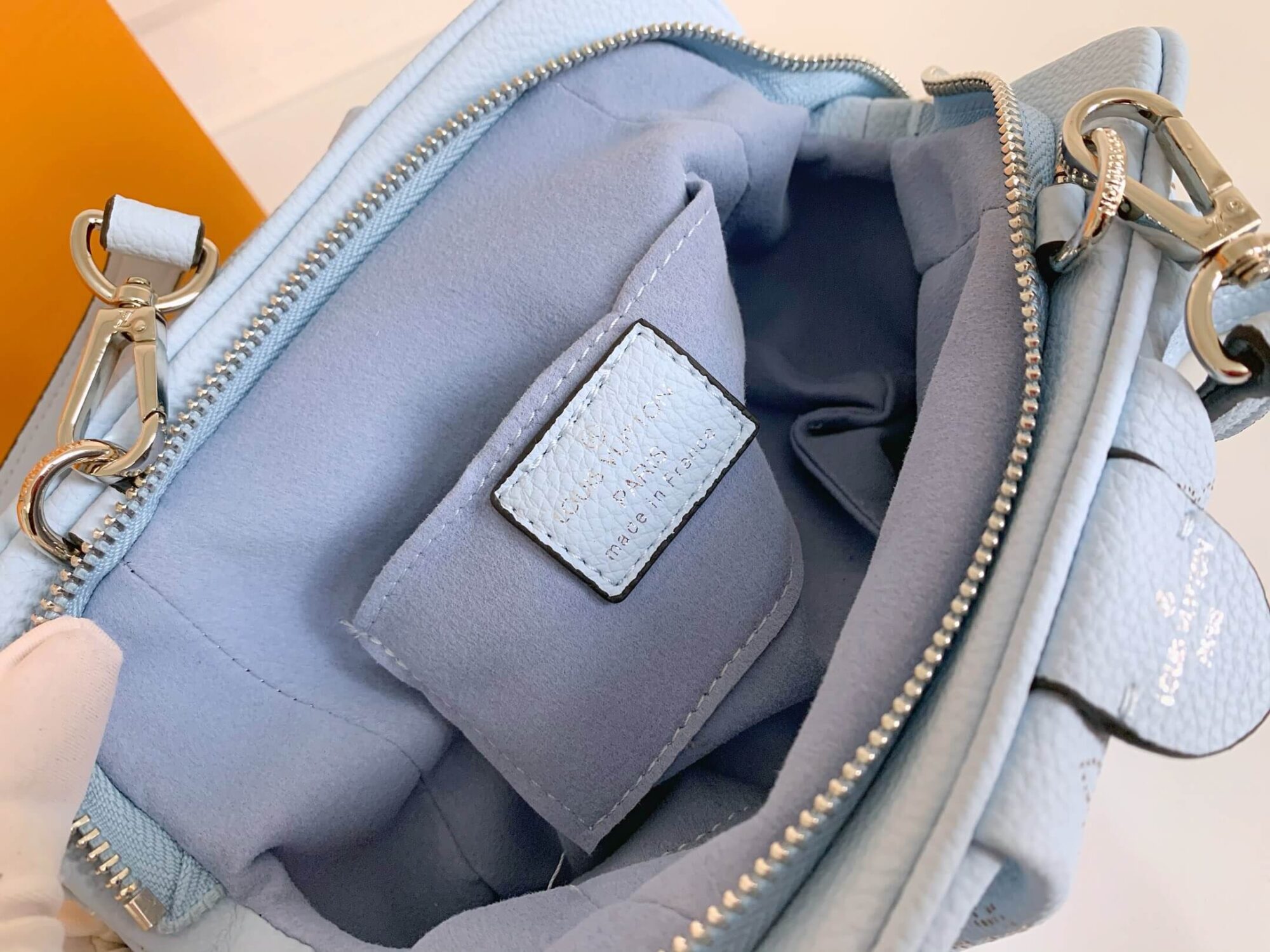 Louis Vuitton LV Monogram Scala mini Pouch Mahina Shoulder Crossbody Bag M80094 Green M80093 Black M80092 Pink - Blue - Image 33
