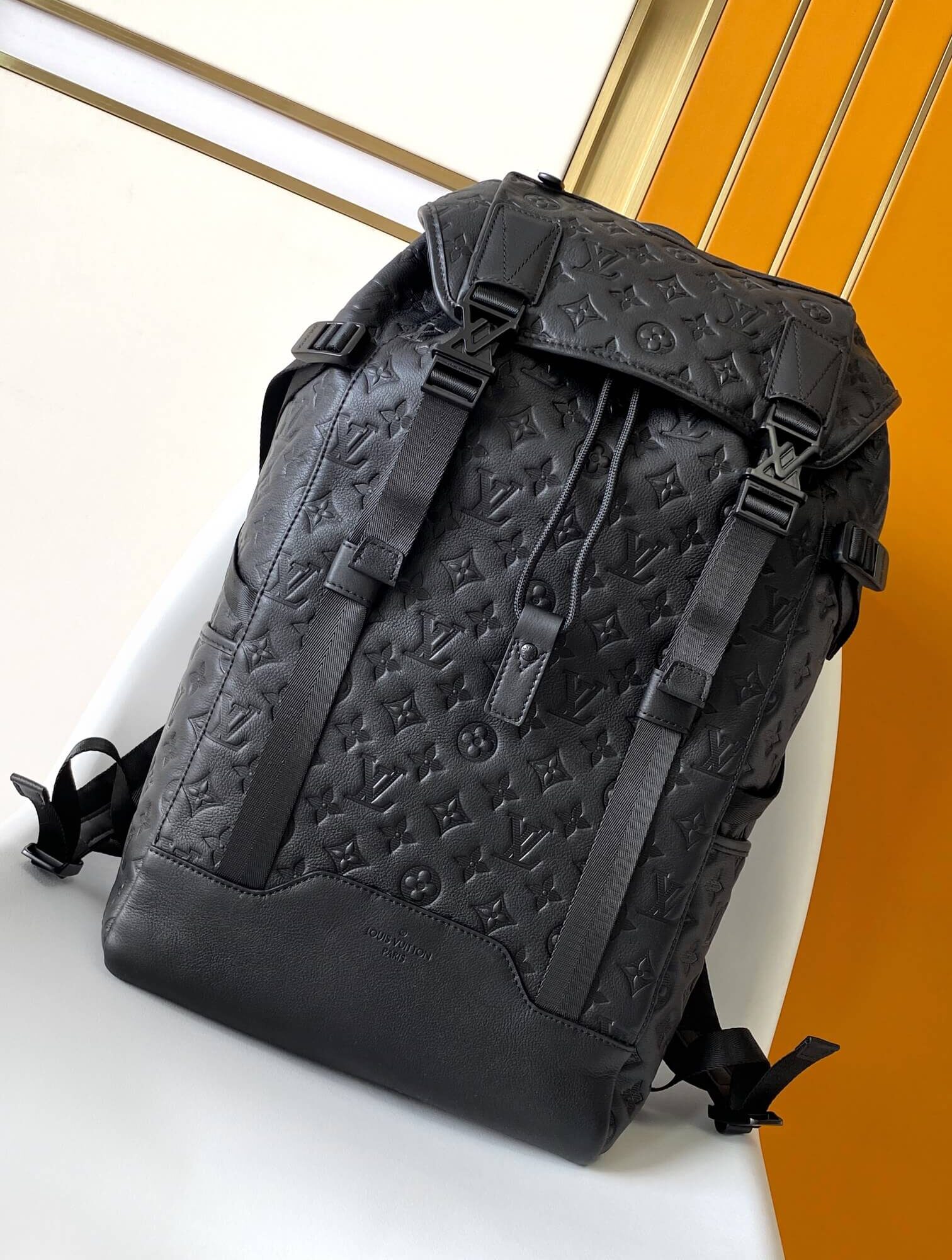 Louis Vuitton LV Monogram Shadow Getaway Hiking Backpack Bag M24776 Black