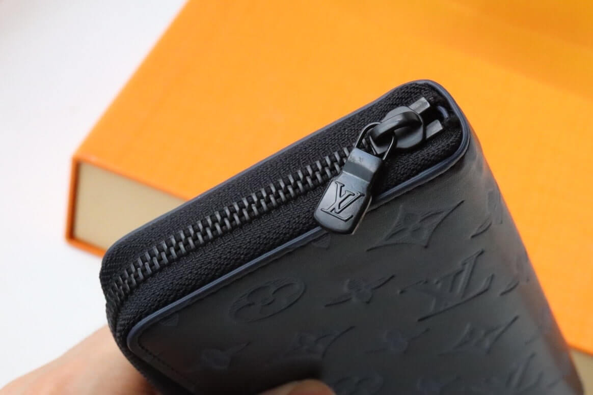 Louis Vuitton LV Monogram Shadow Vertical Zippy Wallet M80423 Navy Blue - Image 6