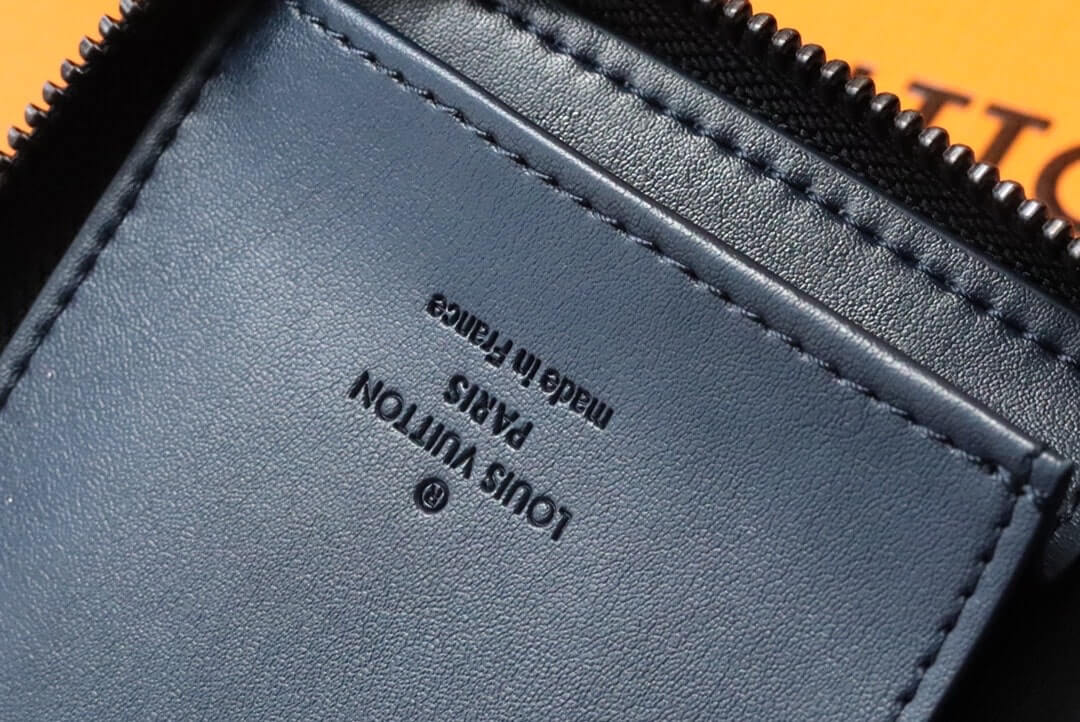 Louis Vuitton LV Monogram Shadow Vertical Zippy Wallet M80423 Navy Blue - Image 4