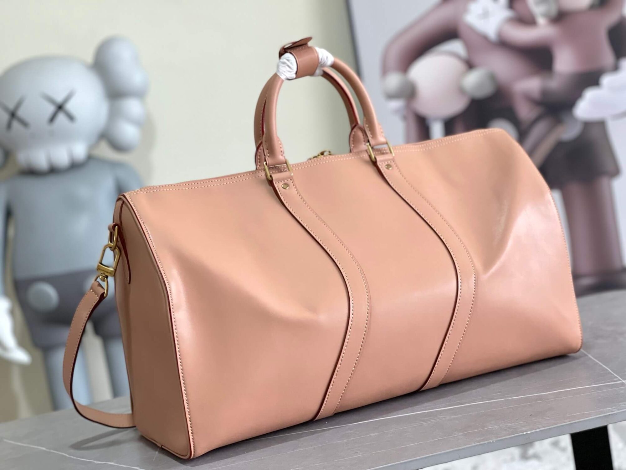 Louis Vuitton LV Monogram Solar Ray canvas Keepall Bandoulière 50 Travel Shoulder Bag M55609 Light Pink - Image 2